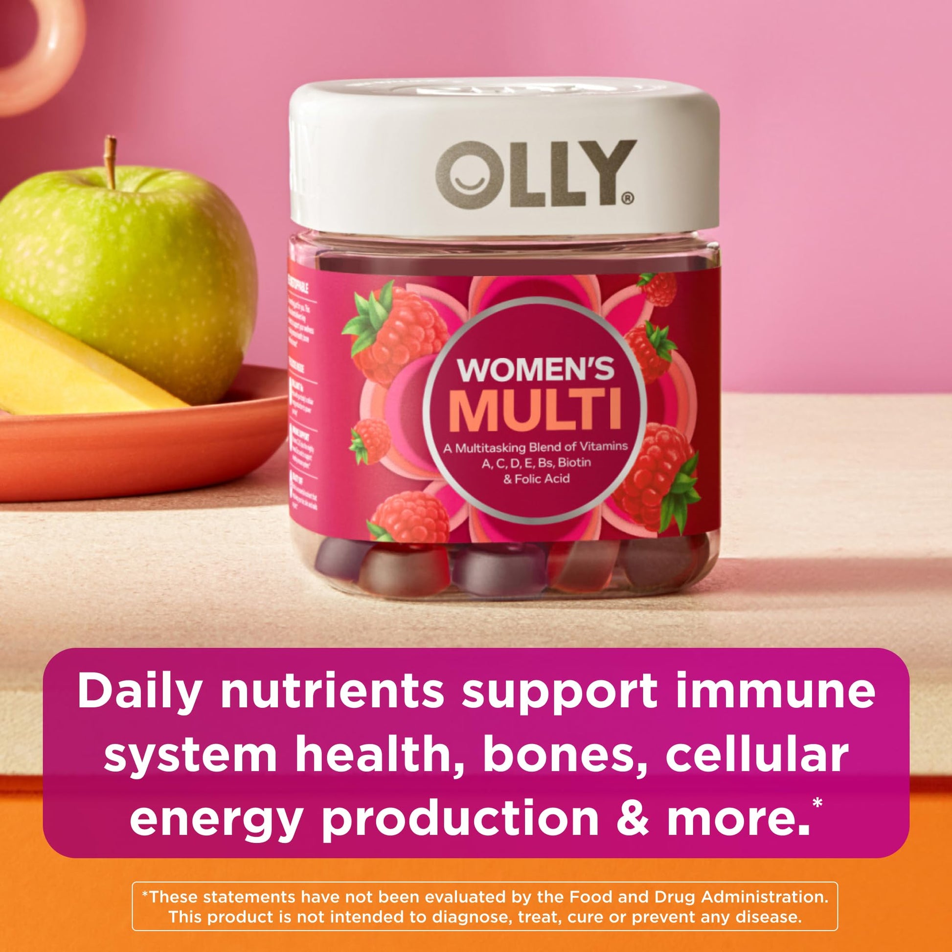 OLLY Women's Multivitamin Gummy, Vitamins A, D, C, E, Biotin, Folic Acid, Adult Chewable Vitamin, Berry Flavor OLLYAu supplements