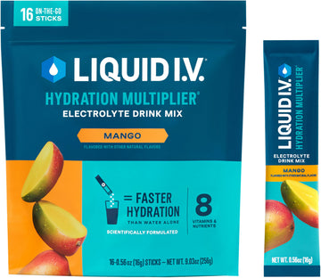 Liquid I.V.® Hydration Multiplier - Mango | Electrolyte Powder Drink Mix | 1 Pack (16 Servings) Liquid I.V.US supplements