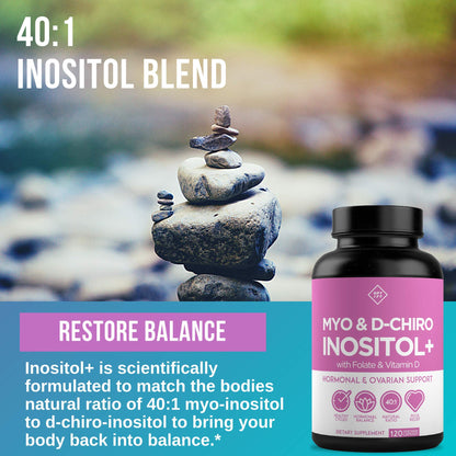 Premium Inositol Supplement - Myo-Inositol and D-Chiro Inositol Plus Folate and Vitamin OptifyUS supplements