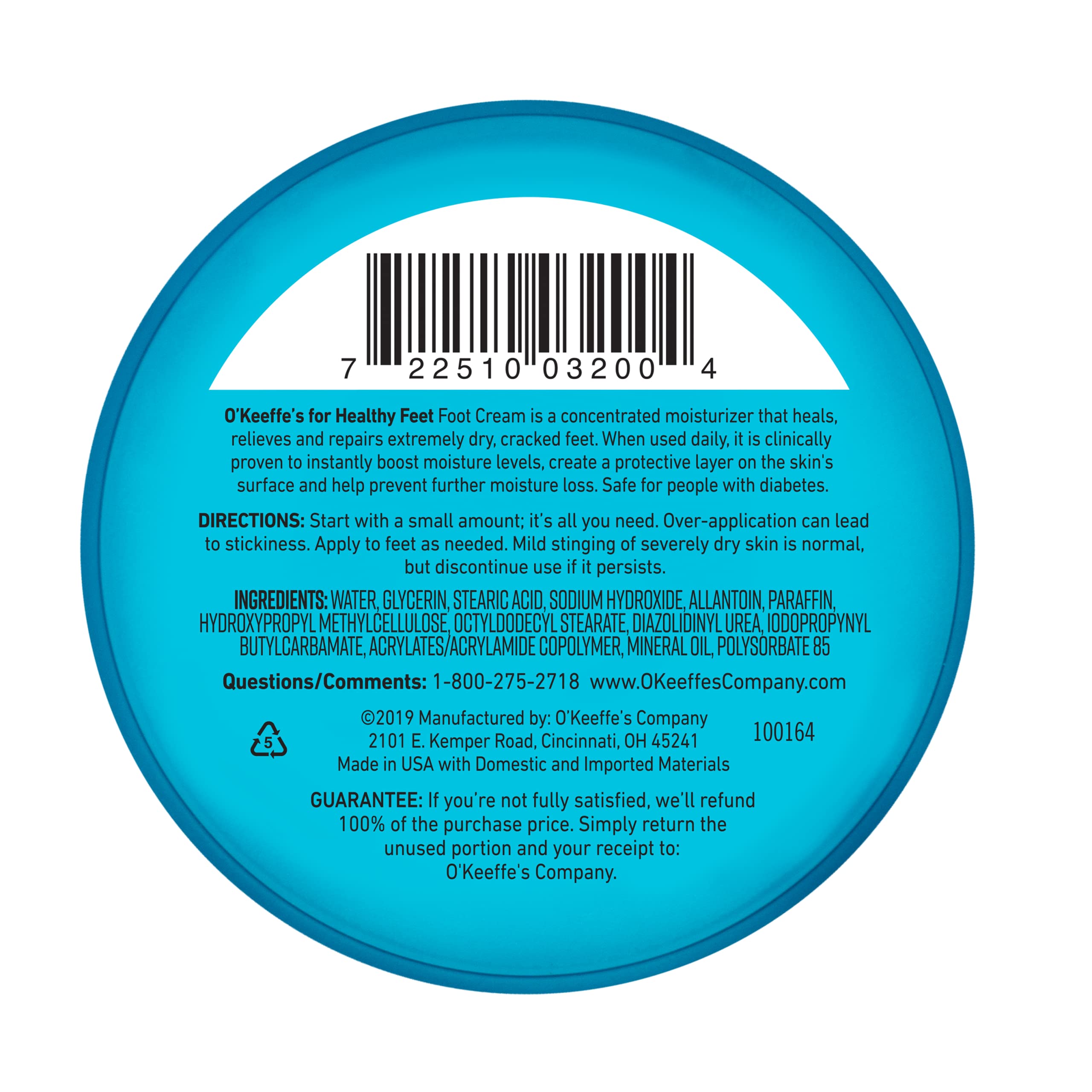 O'Keeffe's for Healthy Feet Foot Cream, Guaranteed Relief for Extremely Dry, Cracked Feet O'Keeffe'sUS supplements