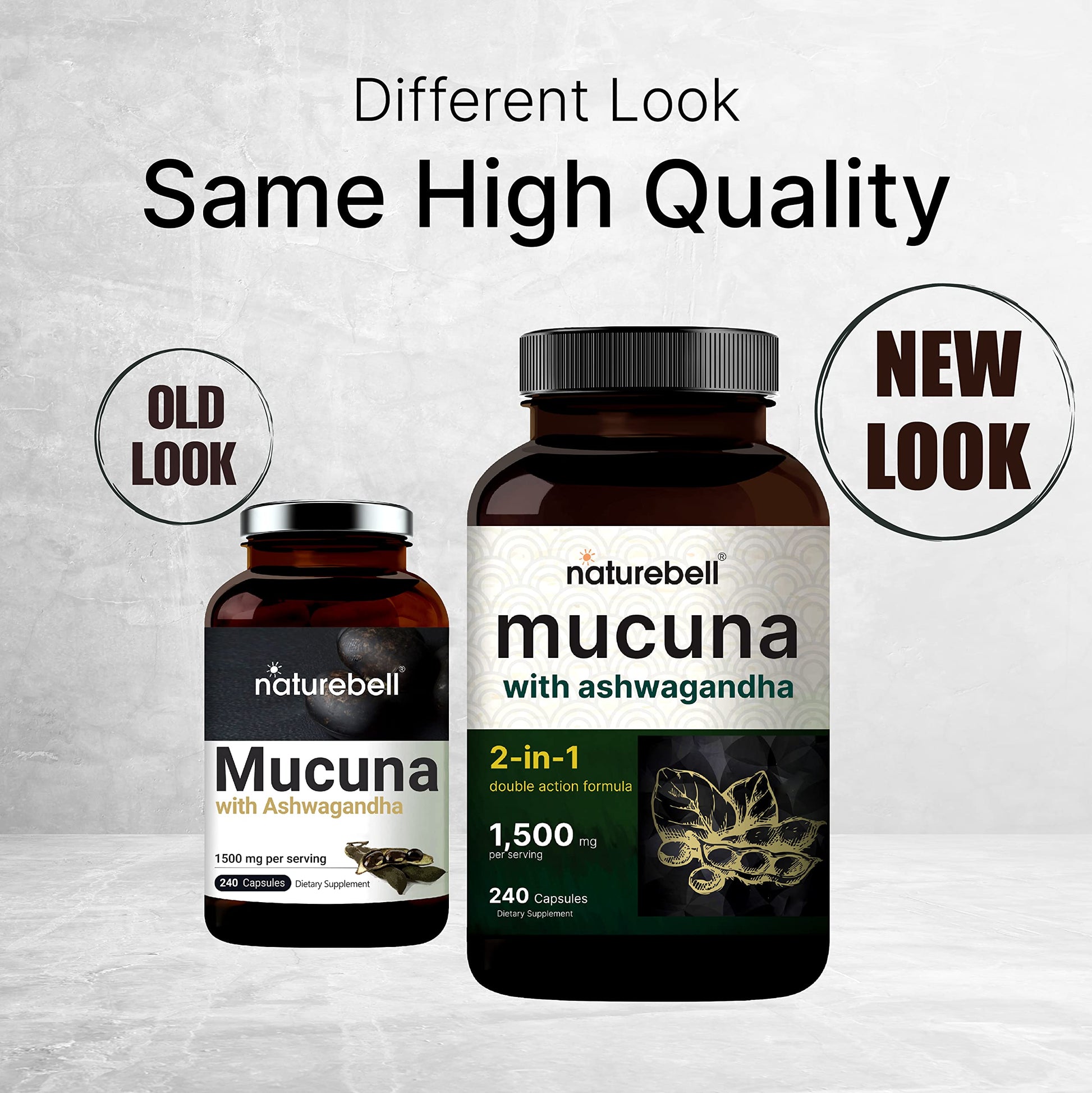 2 Pack NatureBell Mucuna Pruriens Capsules, 1500mg Per Serving, Made with Mucuna NatureBellUS supplements