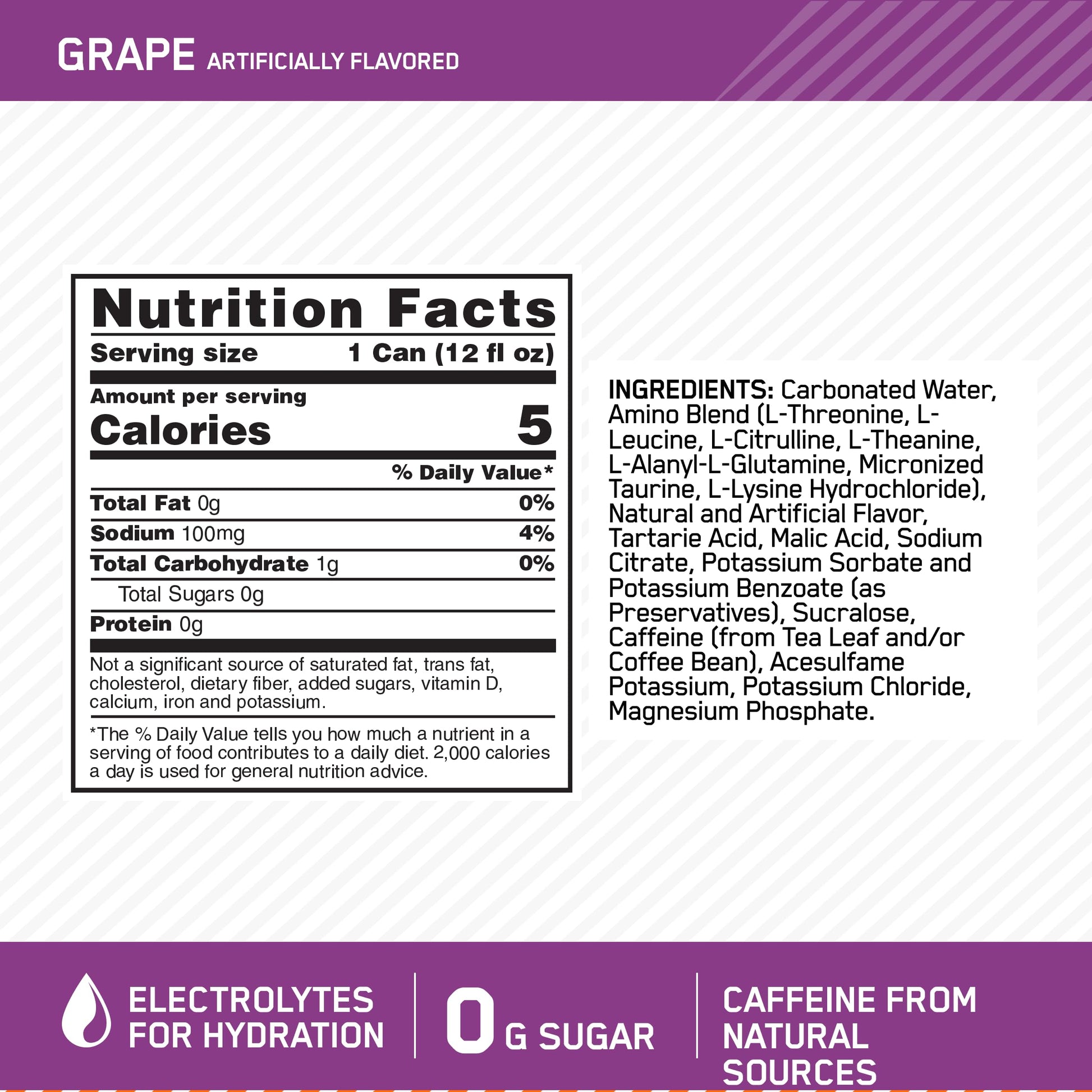Optimum Nutrition Amino Energy Sparkling Hydration Drink, Electrolytes, Caffeine Optimum NutritionAu supplements