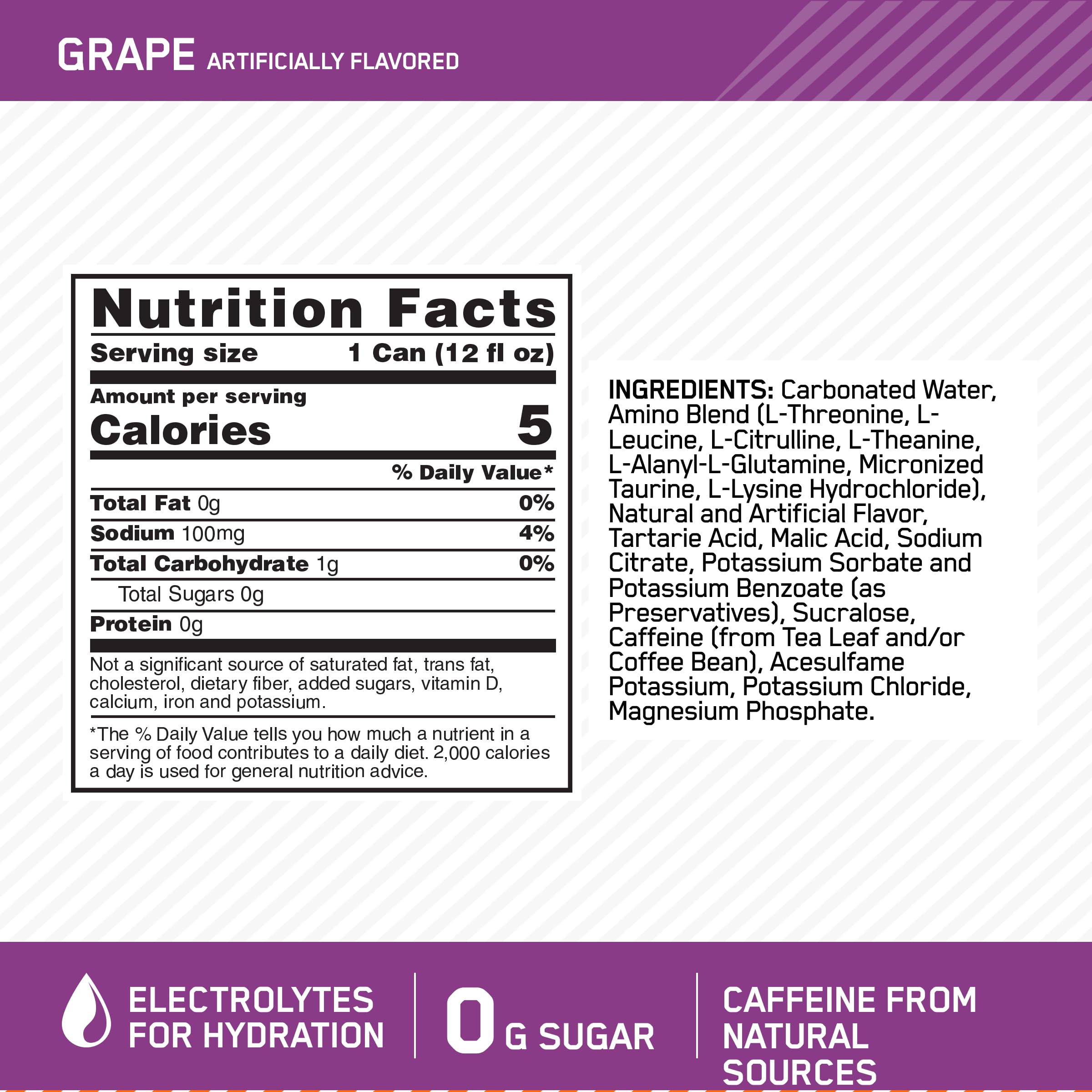 Optimum Nutrition Amino Energy Sparkling Hydration Drink, Electrolytes, Caffeine Optimum NutritionAu supplements