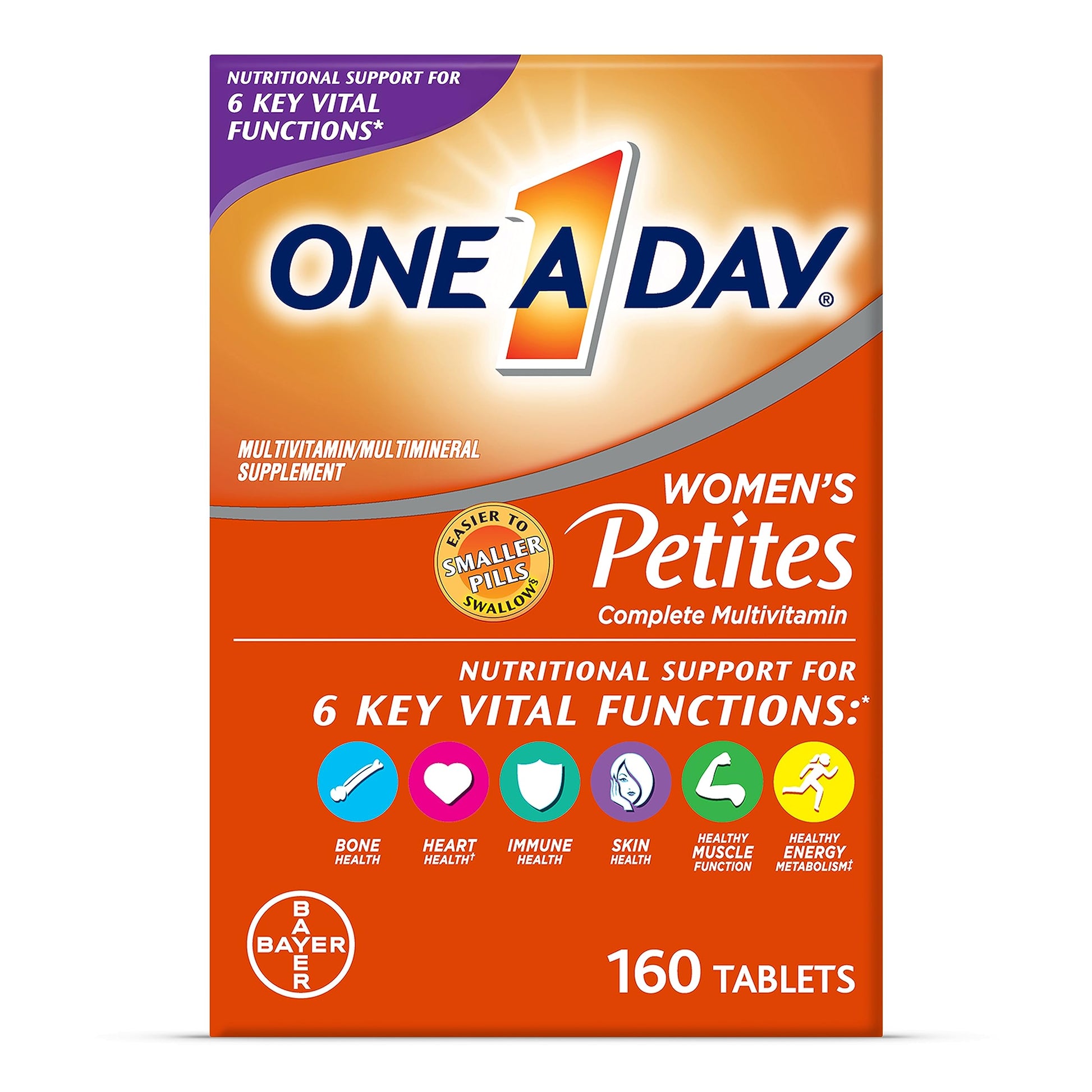 One A Day Women’s Petites Multivitamin,Supplement with Vitamin A, C, D, E and Zinc for Immune Health Support, B Vitamins, Biotin, Folate (as folic acid) ONE A DAYAu supplements