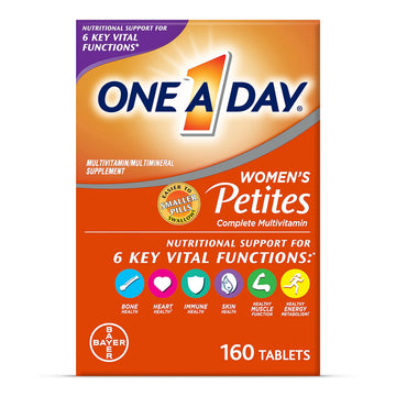 One A Day Women’s Petites Multivitamin,Supplement with Vitamin A, C, D, E and Zinc for Immune Health Support, B Vitamins, Biotin, Folate (as folic acid) & more,Tablet, 160 count ONE A DAYAu supplements