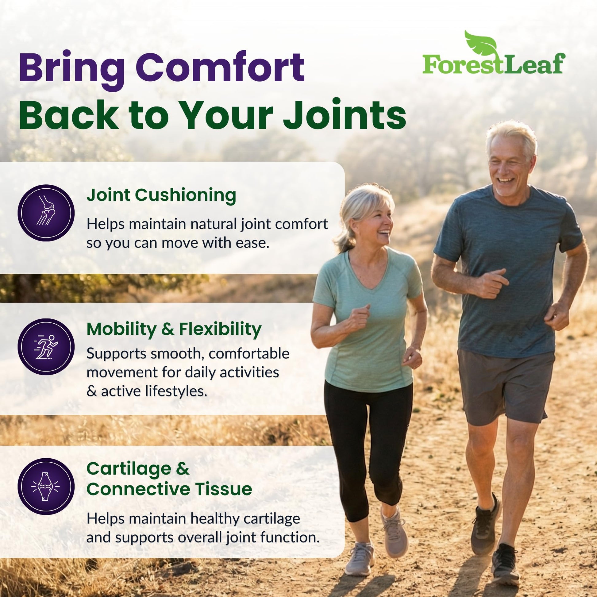 ForestLeaf Glucosamine Chondroitin MSM Joint Supplement Complex - 1200mg - 120 Caps ForestLeafAu supplements
