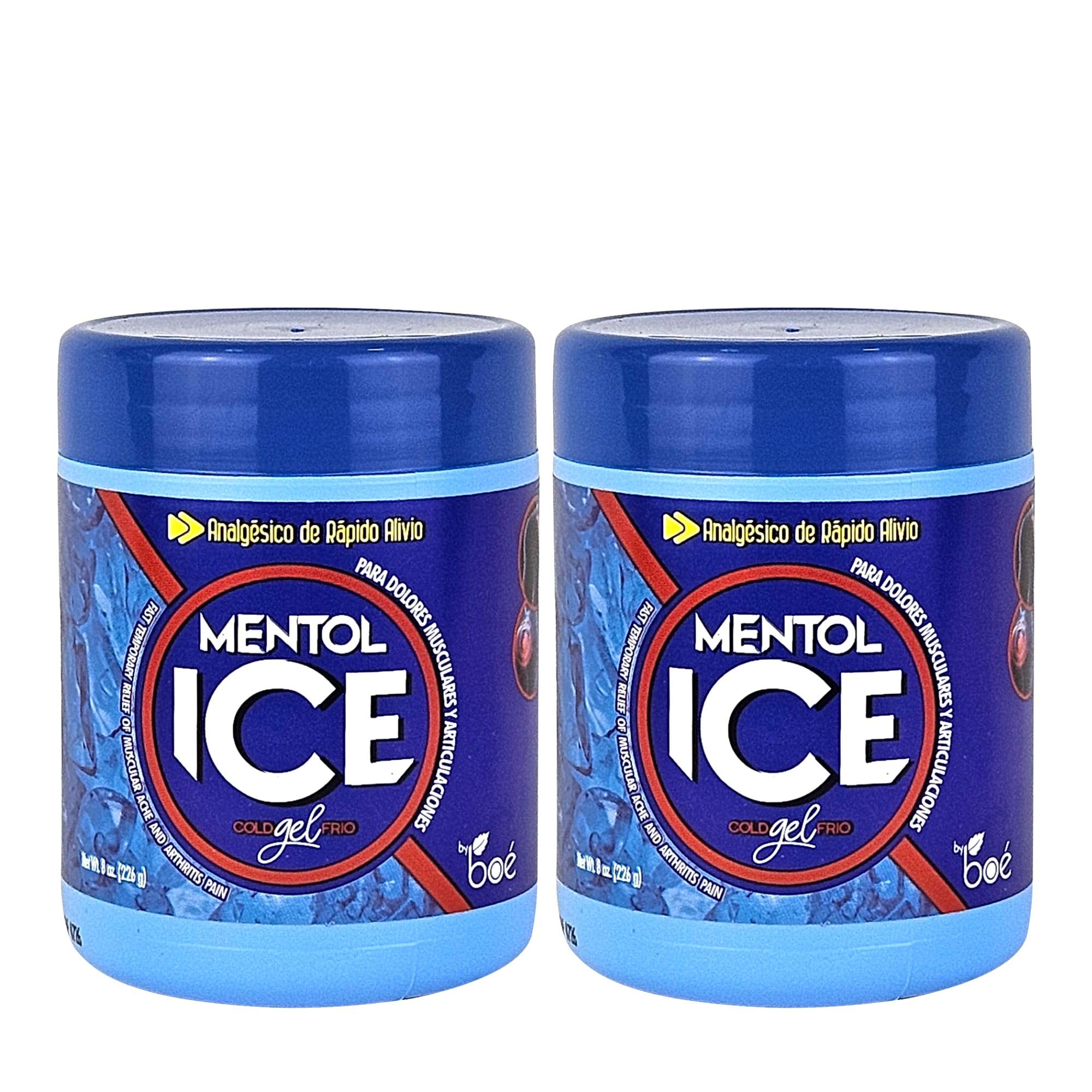 BOÉ COSMETICS Mentol Ice Cold Gel 8 oz (2 Pack) Pain Relief Gel for Muscles & Joints – Fast-Acting Analgesic for Arthritis, Back Pain, Cramps, Sprains & Headaches – Non-Greasy & Quick Absorption BOÉ COSMETICSAu supplements