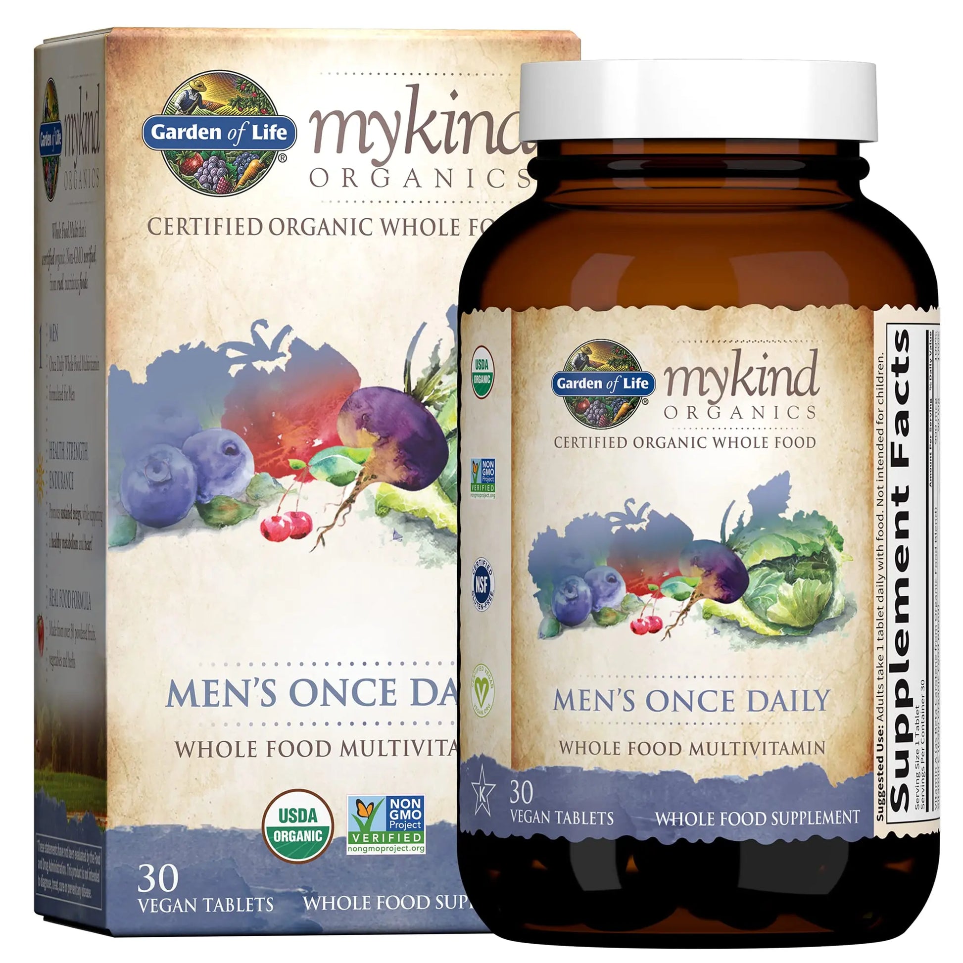 Garden of Life Organics Multivitamin for Men & Dr. Formulated Women's Probiotics Once Daily, 16 Strains, 50 Billion, 30 Capsules Garden of Lifenz supplements
