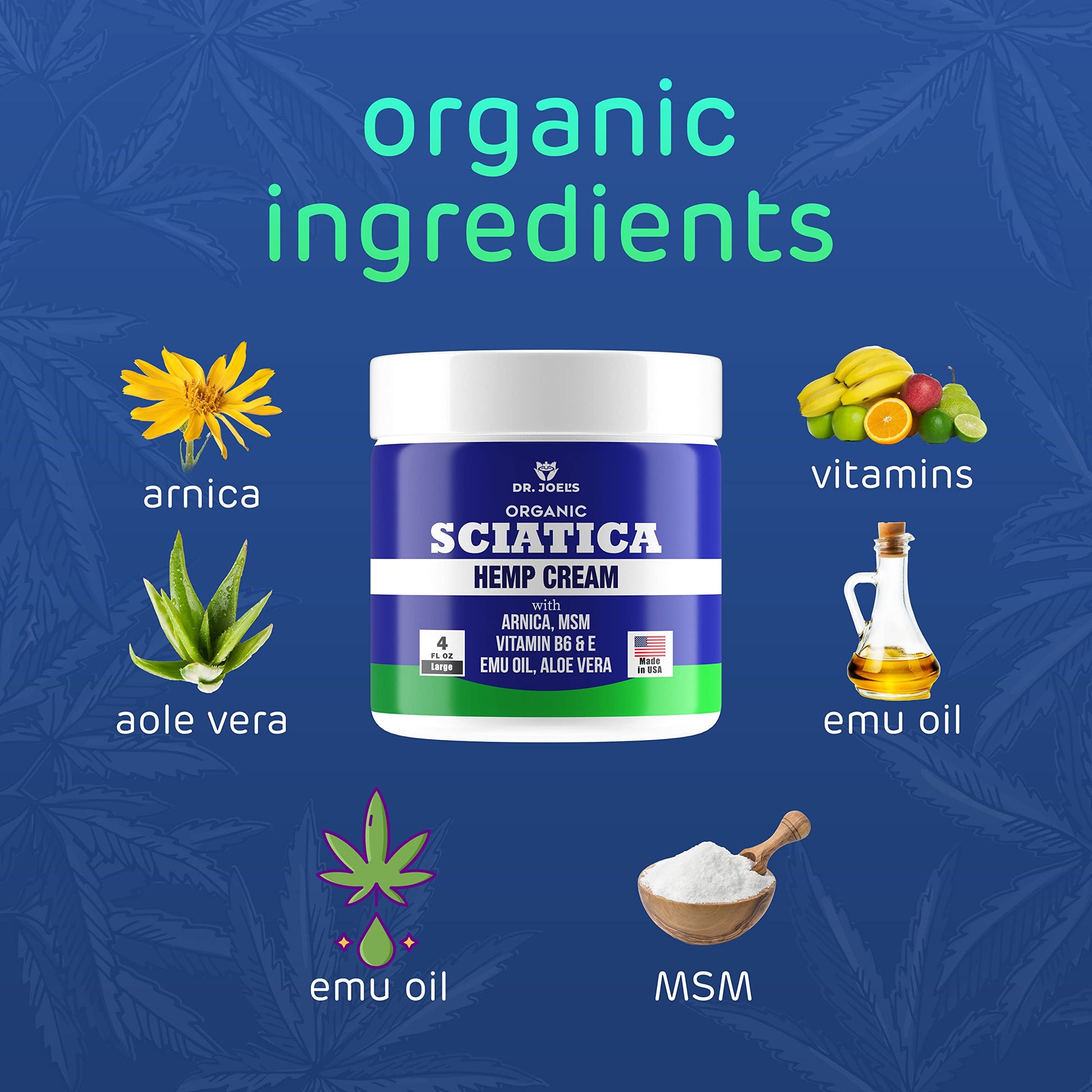 Sciatica Cream - Premium Sciatica Cream - Fast Absorption & Maximum Relief - 4 oz Large Value Pack - Made in The USA Dr. JOEL'SAu supplements