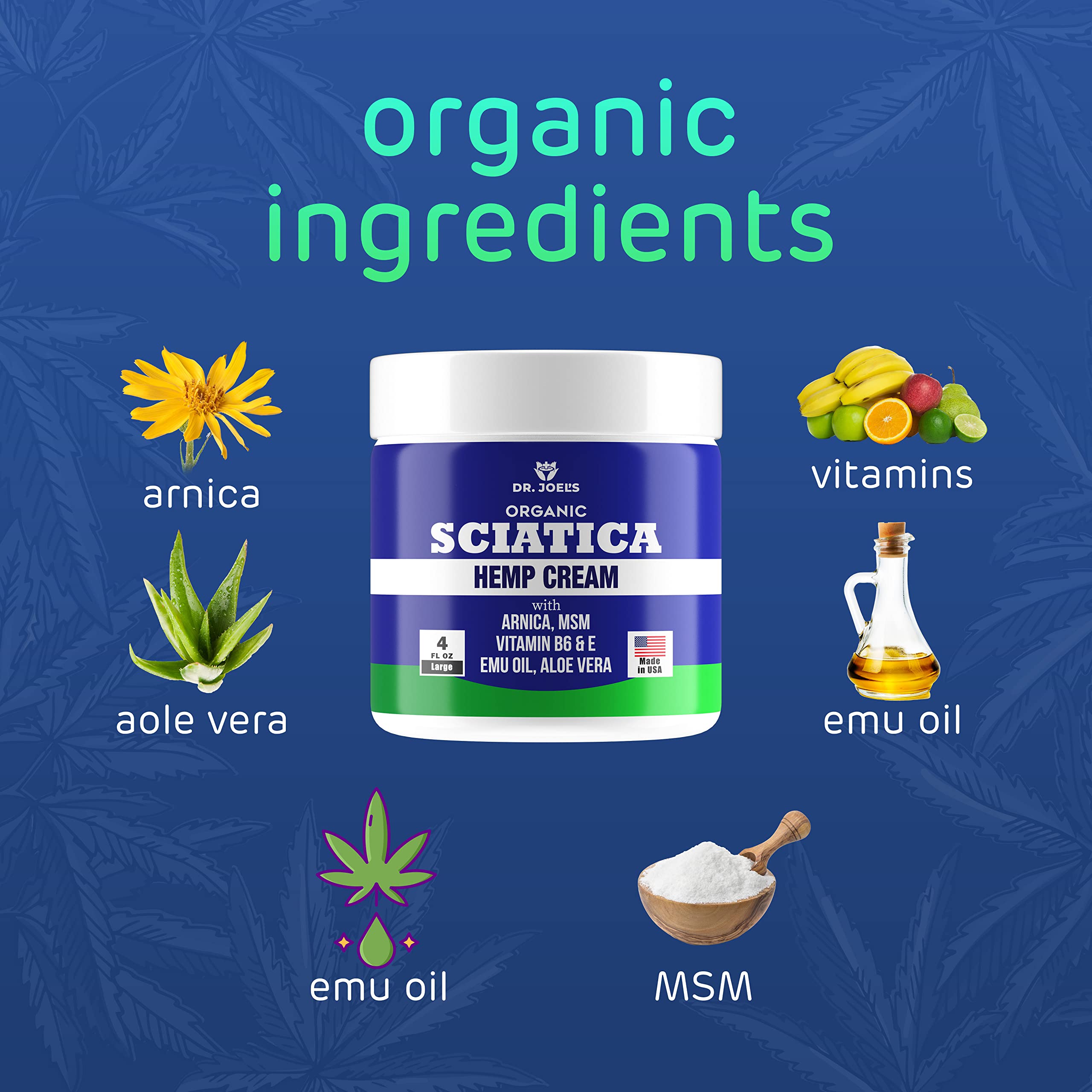 Sciatica Cream - Premium Sciatica Cream - Fast Absorption & Maximum Relief - 4 oz Large Value Pack - Made in The USA Dr. JOEL'SAu supplements