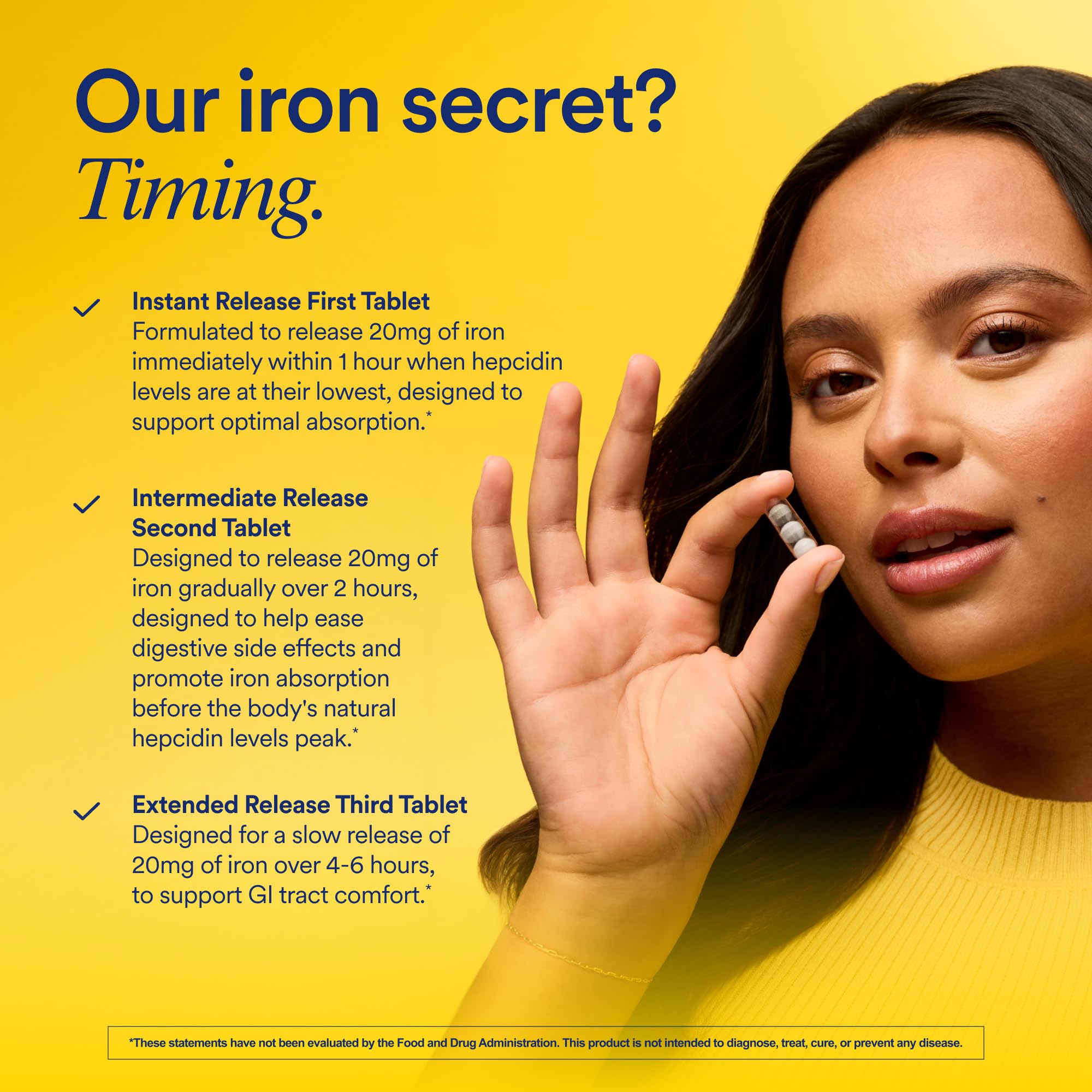 Ritual Iron Supplement to Support Low Iron Levels 60 mg | 48-hour Dosing Routine with BioSeries™ Technology plus Vitamin A and C. Designed for Optimal Absorption and Minimal GI Discomfort* 15 Servings RitualUS supplements
