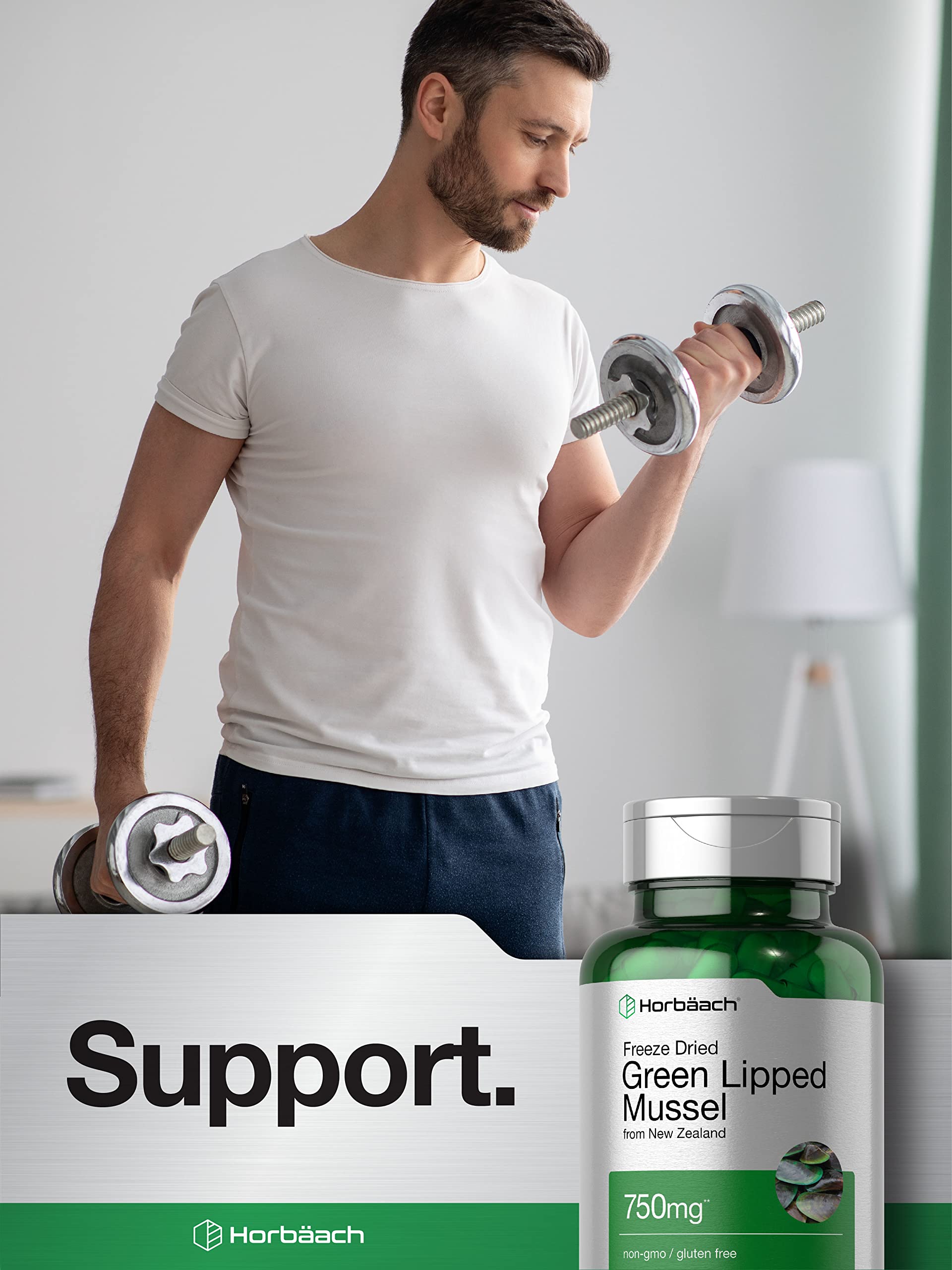 Green Lipped Mussel | 750 mg | 120 Capsules | from New Zealand | Premium Freeze Dried HorbäachAu supplements