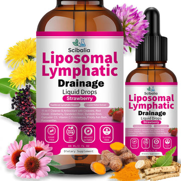 Scibalia Liposomal Lymphatic Drainage Drops, 11-in-1 Organic Lymphatic Support with Red Clover Echinacea Elderberry Burdock Root for Lymph Cleanse Immune Support & Daily Detox Vegan Non-GMO ScibaliaAu supplements