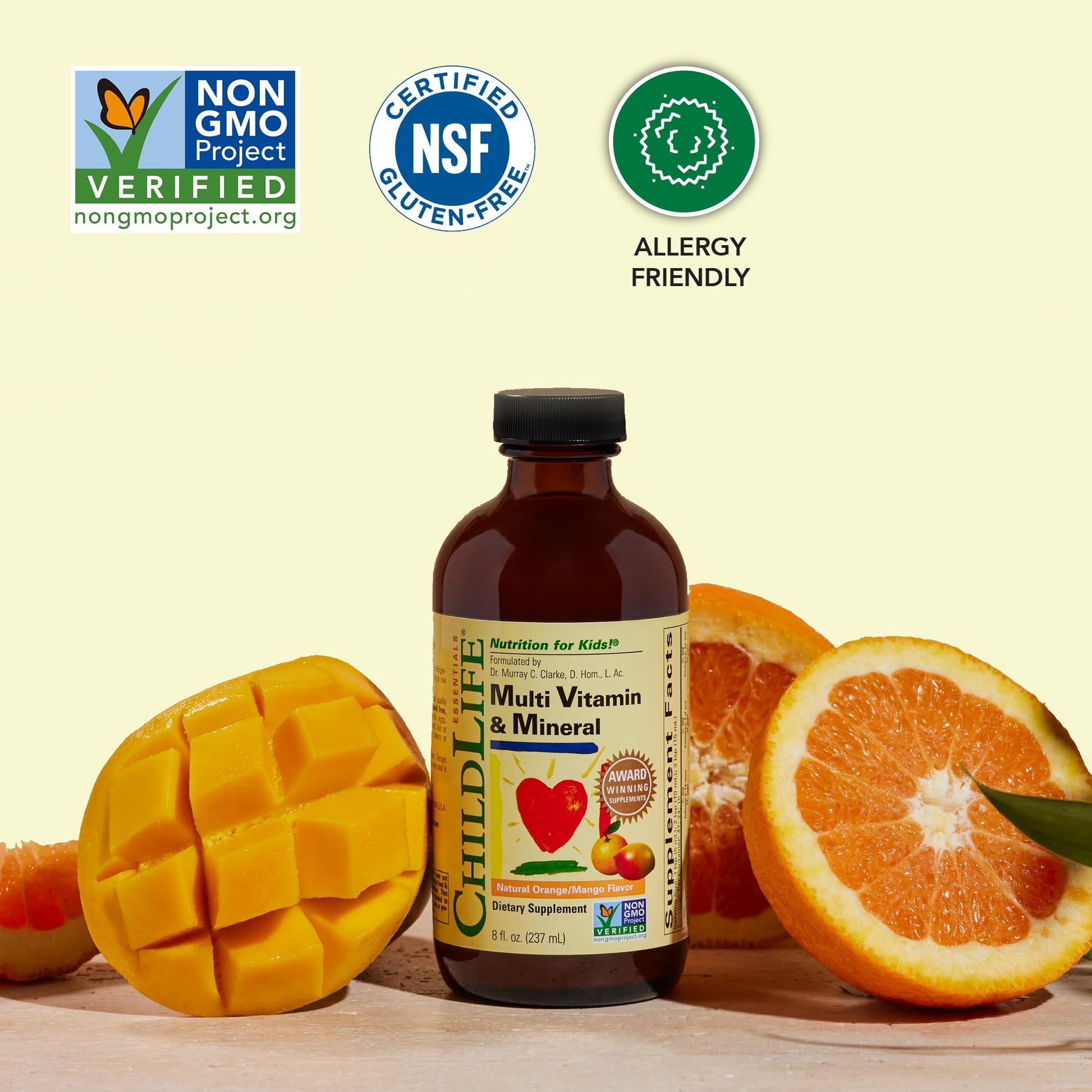 CHILDLIFE ESSENTIALS Kids Multivitamin & Mineral - Kids Vitamins, Liquid Multivitamin for Kids, Toddler Multivitamins, Liquid Vitamins, Baby Multivitamin - Natural Orange & Mango, 8 Fl Oz (Pack of 2) CHILDLIFE ESSENTIALSAu supplements