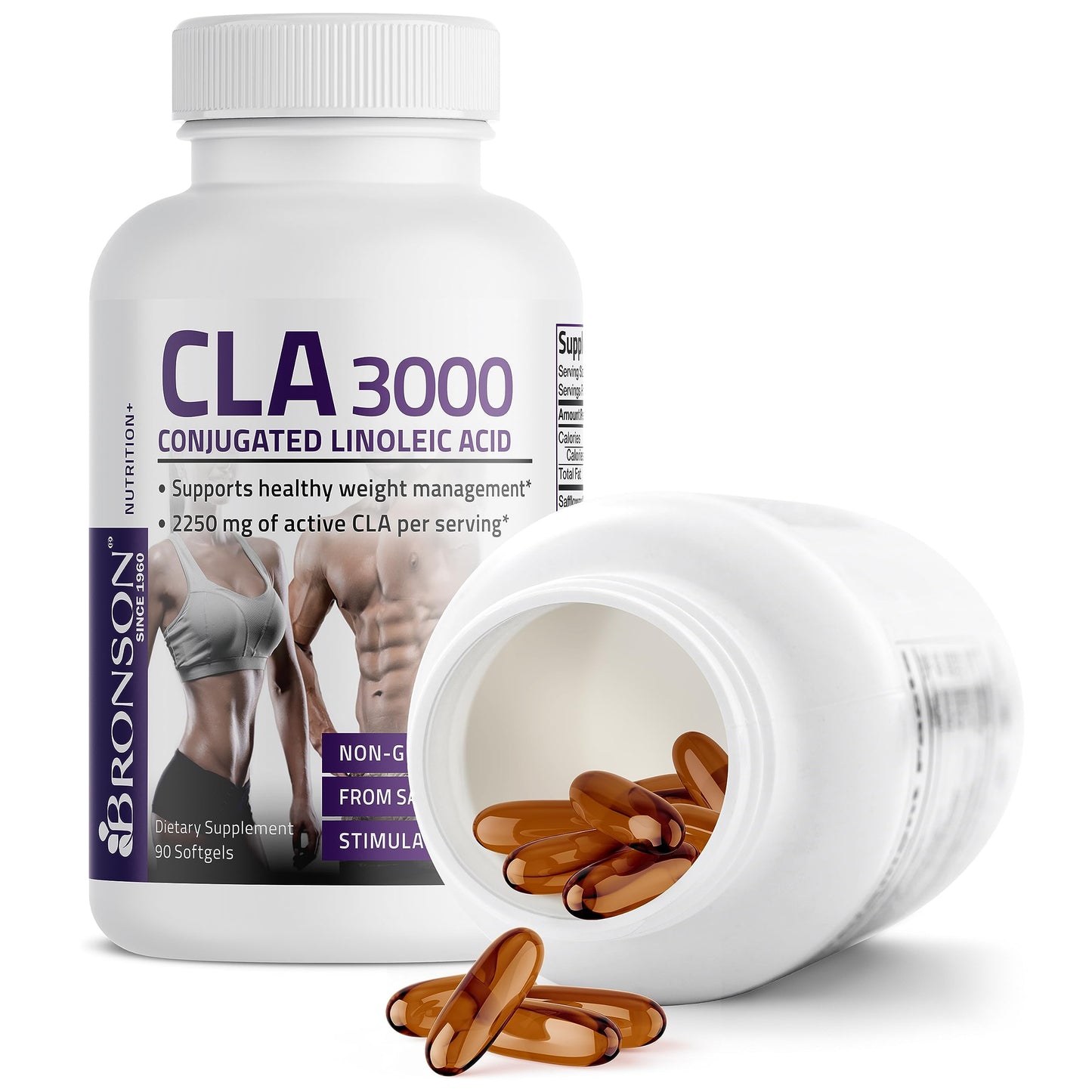 Bronson CLA 3000 Extra High Potency Supports Healthy Weight Managem BronsonUS supplements