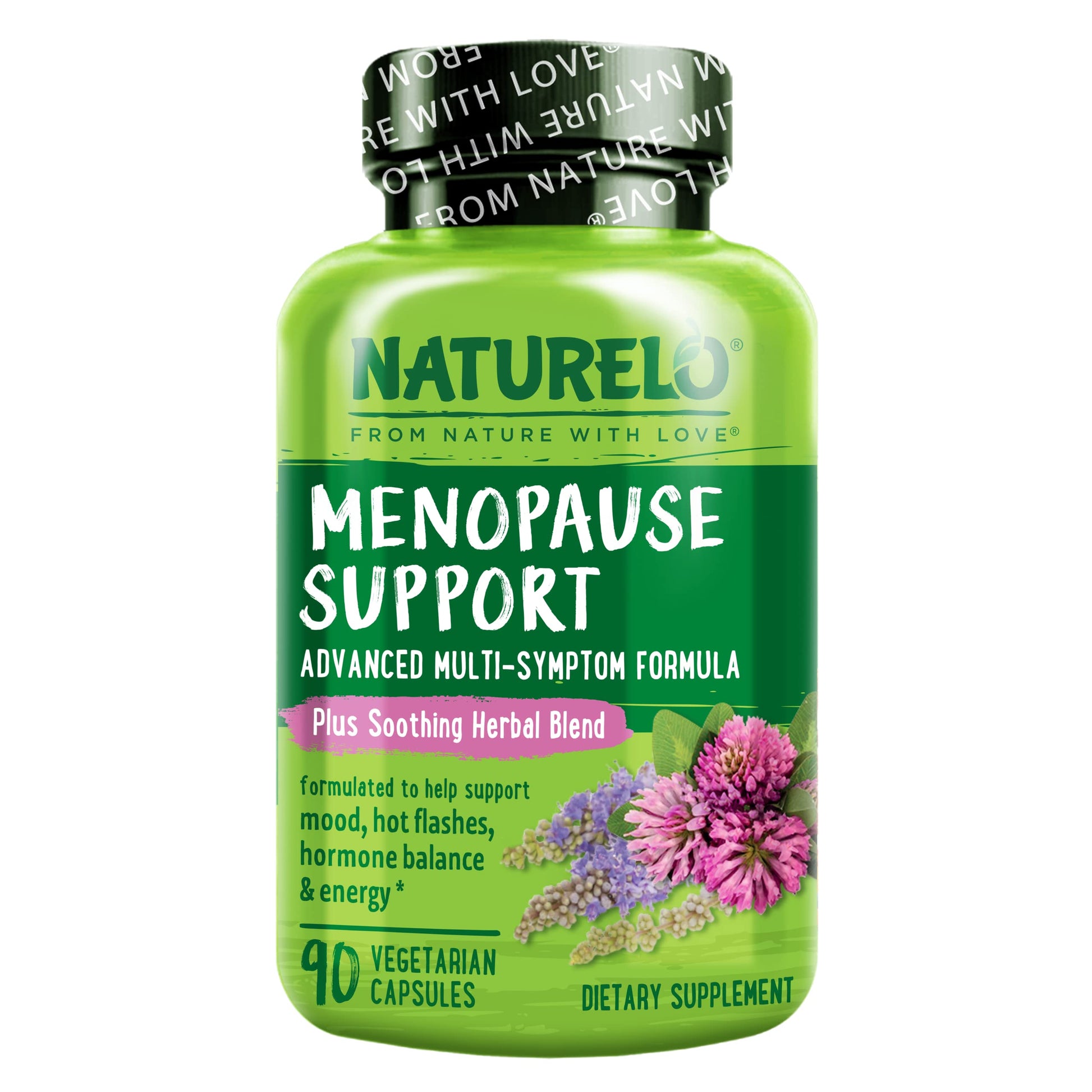 NATURELO Menopause Supplements for Women, Herbal Blend with Black Cohosh for Menopause Hot Flashes Advanced Estrogen Multi-Symptom Formula 90 Capsules NATURELOAu supplements