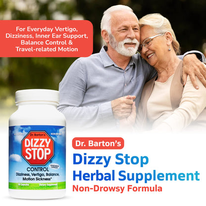 Dizzy Stop Dr. Barton’s All-Natural Vertigo Comfort, Inner Ear Balance Supp Dizzy StopUS supplements