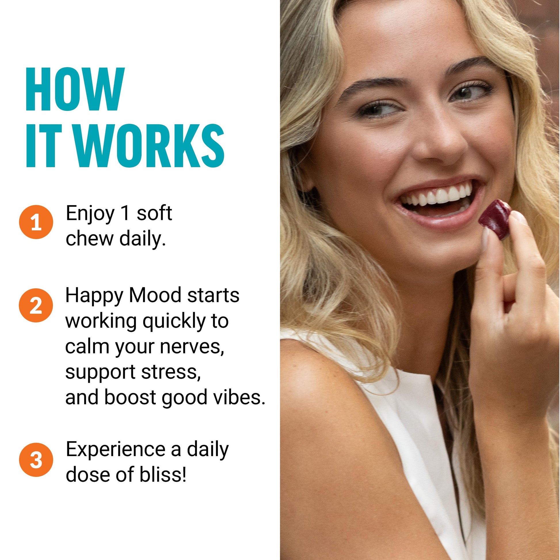FORCE FACTOR Happy Mood, Mood Support and Mood Balance Supplement to Support Happiness, Positivity, and Stress, Made with Magnesium, Saffron, Zembrin, Non-GMO, Tropical Fruit Flavor, 30 Soft Chews Force FactorAu supplements