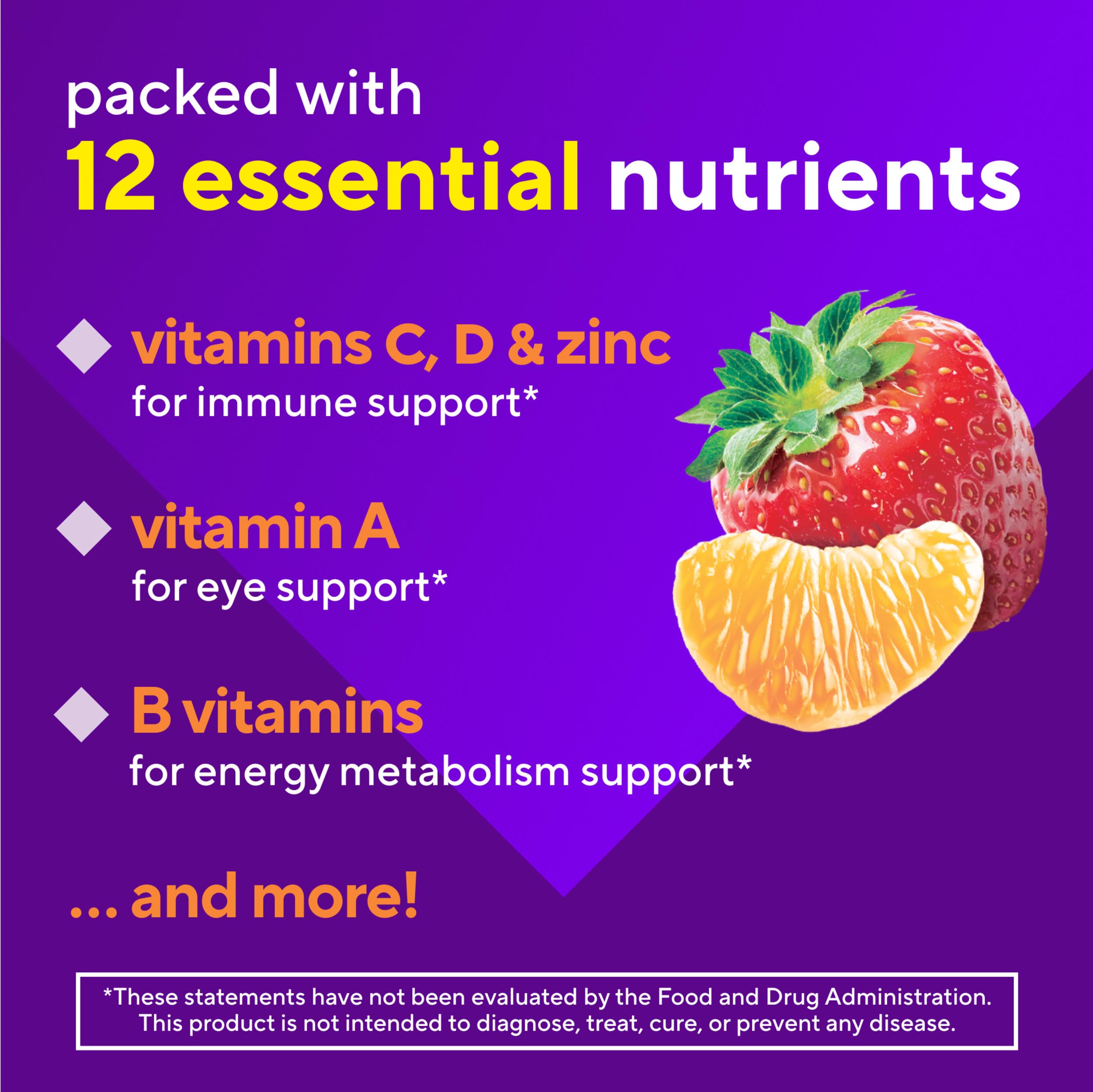 Vitafusion Multi+ Immune Support* – 2-in-1 Benefits & Flavors – Adult Gummy Vitamins with Vitamin C, Zinc VitafusionAu supplements