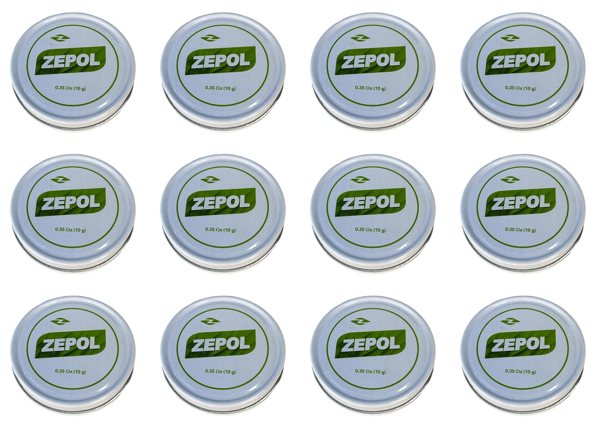 Zepol Original - Long-Lasting Topical Analgesic Ointment for Muscles, Joints, Backache, Sprains, and Strains - Pack of 12 Cans, 0.35 oz Each ZepolAu supplements