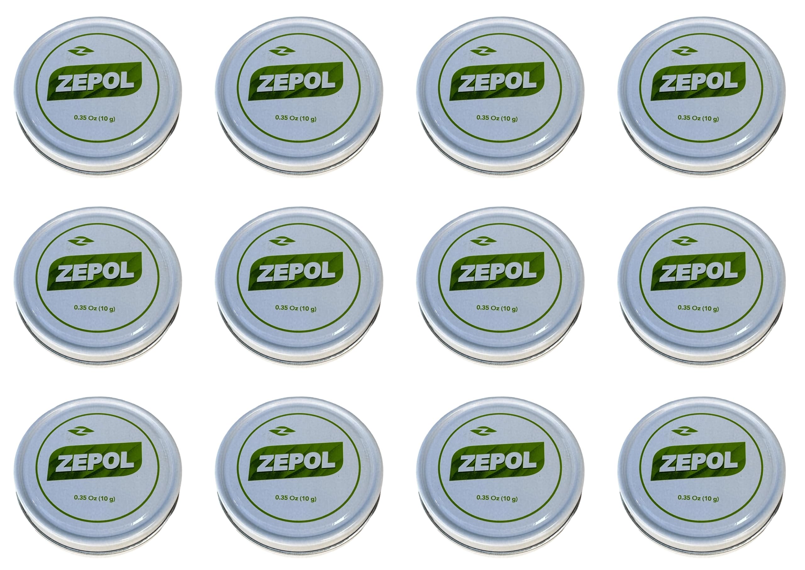 Zepol Original - Long-Lasting Topical Analgesic Ointment for Muscles, Joints, Backache, Sprains, and Strains - Pack of 12 Cans, 0.35 oz Each ZepolAu supplements