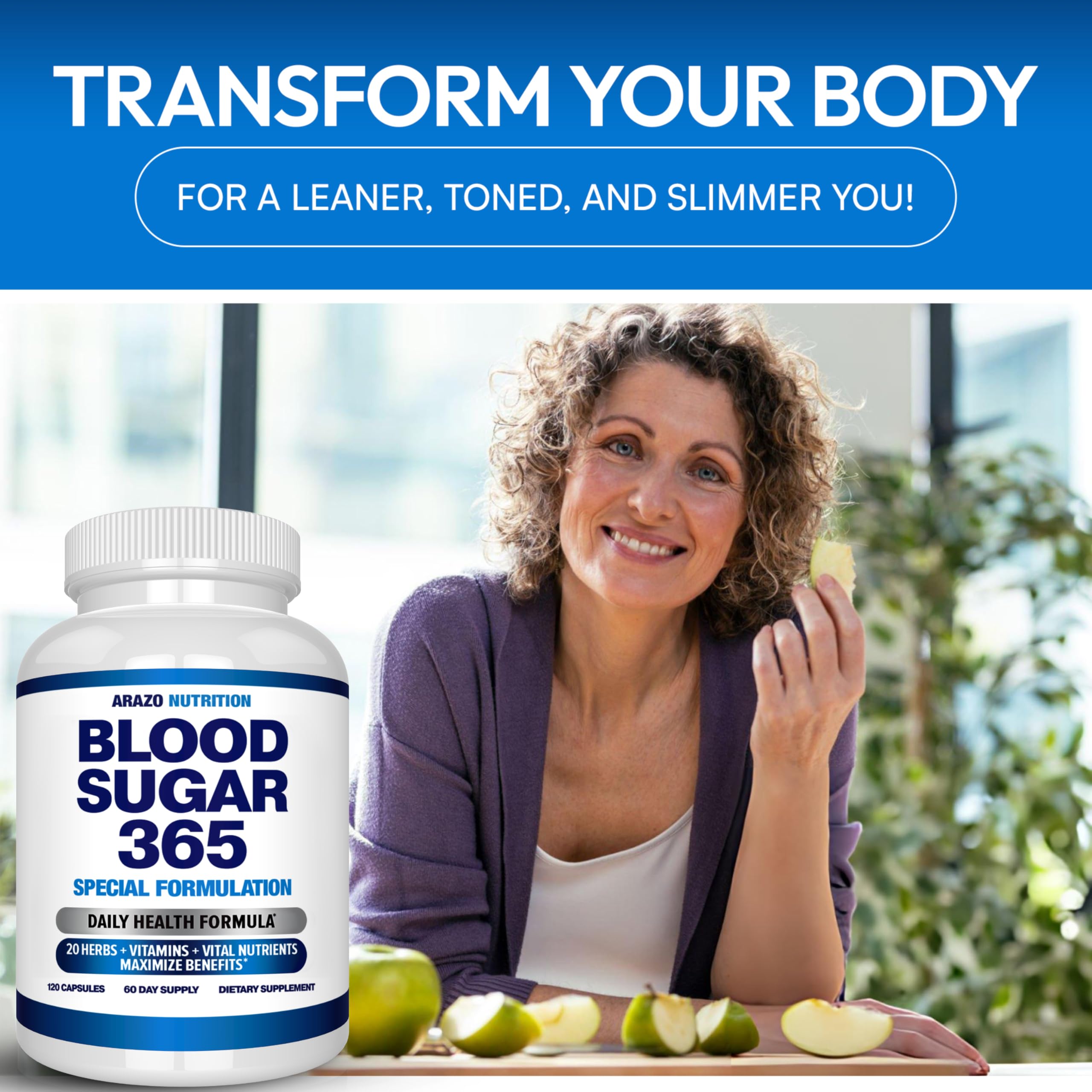 Arazo Nutrition Blood Sugar 365 Supplement – Supports Healthy Energy Levels - 120 Herbal Pills - 60 Day Supply Aus HealthcareAu supplements