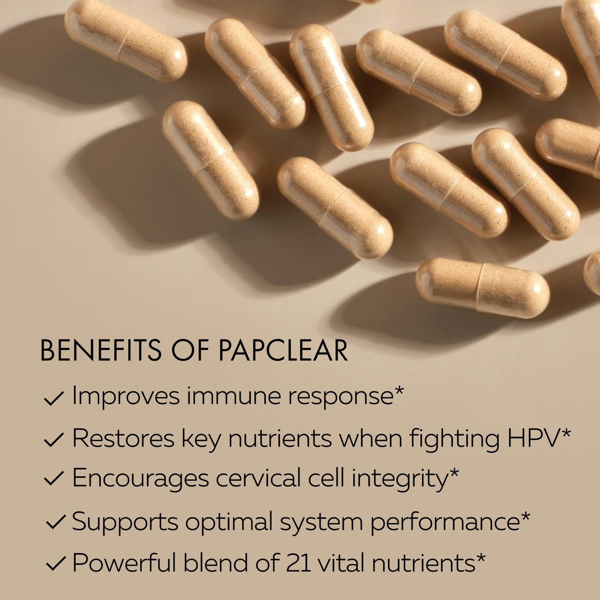 PAPCLEAR Physician Formulated | All Natural Immune Support Supplement | Advanced Powerful Immunity Booster | 21 Vitamins & Nutrients with Organic Shiitake Mushroom & Lycopene | 90 Capsules | Pack of 1 HPD RxAu supplements