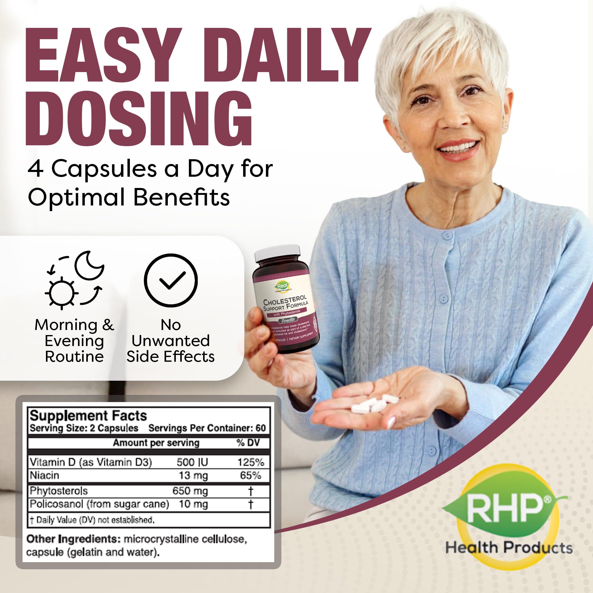Advanced Cholesterol Health Complex with Plant Sterols. Cholesterol & Lipid Support Supplement for Healthy Heart & Cholesterol Levels for Men & Women. 120 Capsules RHPAu supplements