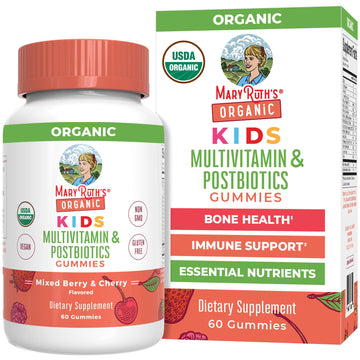 Kids Vitamins by MaryRuth's | USDA Organic | Multivitamin Gummies + Postbiotics for Ages 4+ | Multivitamin for Kids with Lactobacillus Rhamnosus | Children’s Vitamins | Vegan | Non-GMO | 60 Count MARYRUTH'SAu supplements