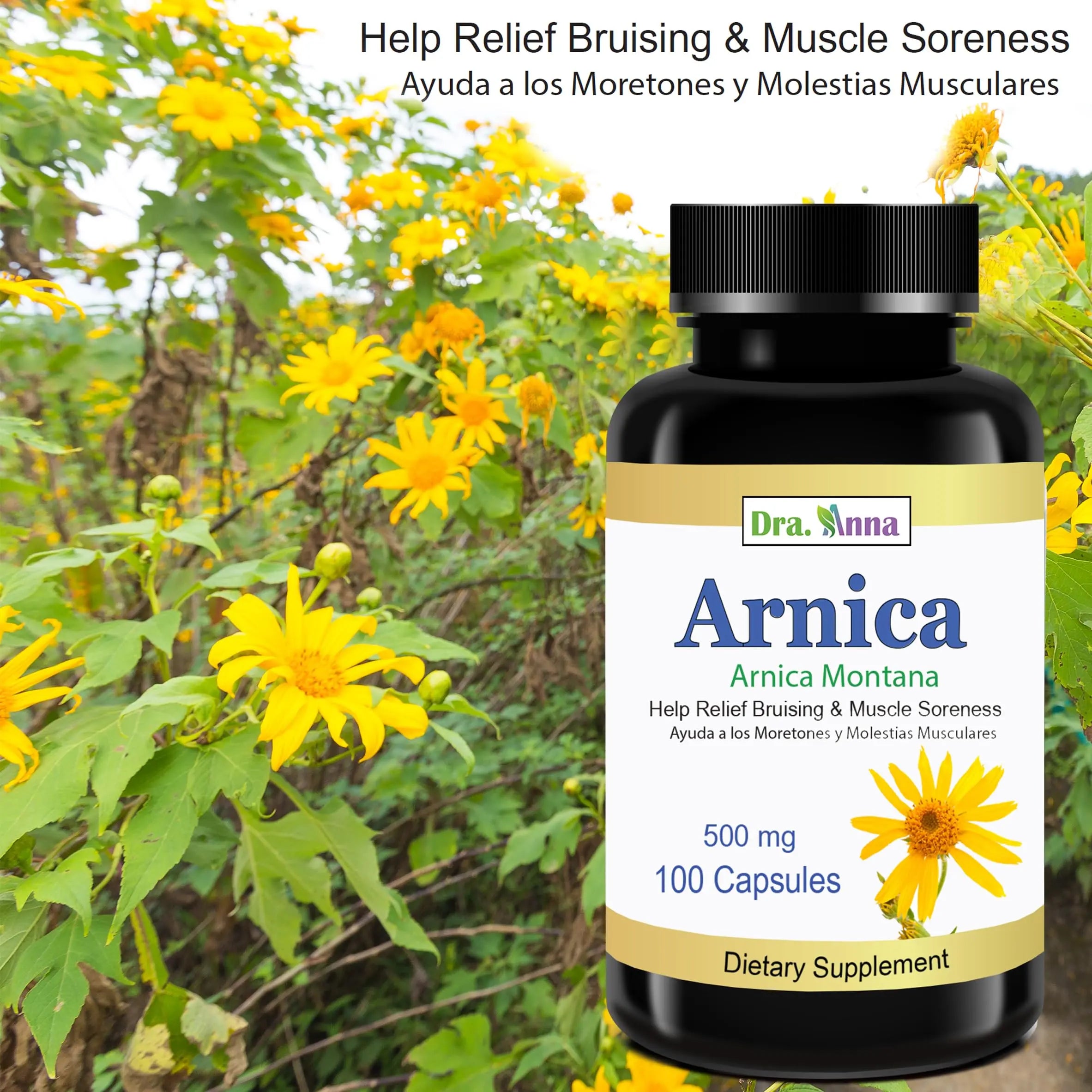 Arnica Montana Capsules 500mg 100 Capsules DRA. ANNAAu supplements