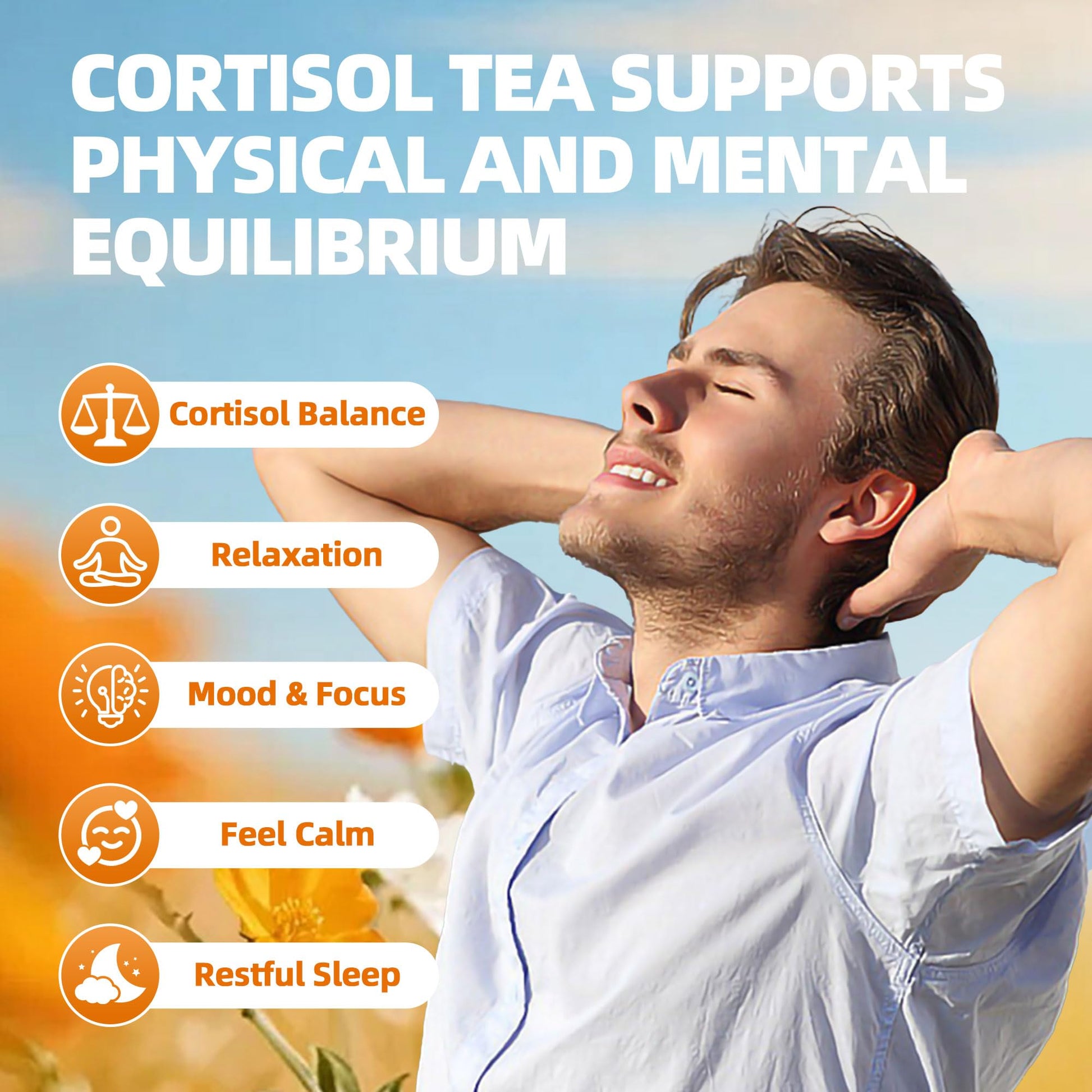 JIAOMING 2 Packs Natural Cortisol Reducing Tea, Healthy Cortisol Levels & Mental Clarity, Loose Leaf Detox Drink Teabags with Ashwagandha for Men and Women Sleep Time Relaxation, Mood Swing Reducer JiaomingAu supplements