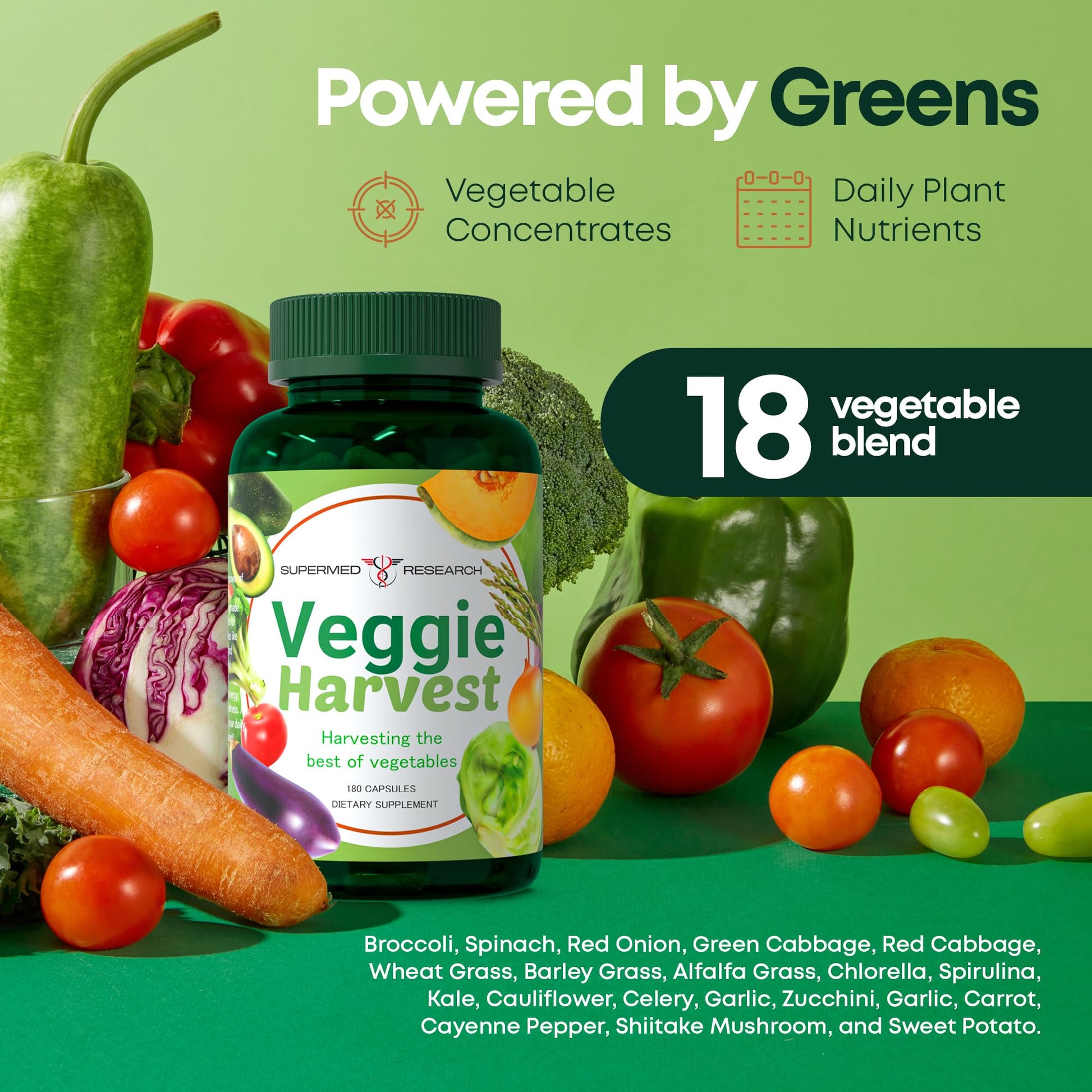 Supermed Research Fruits and Vegetables Supplements – 2 Pack Combination Fruit & Veggies Supplement – Whole Food Vitamins & Minerals for Adults – Superfood Veggie Vitamins for Adults (180 x 2, 360 Ct) Supermed ResearchAu supplements