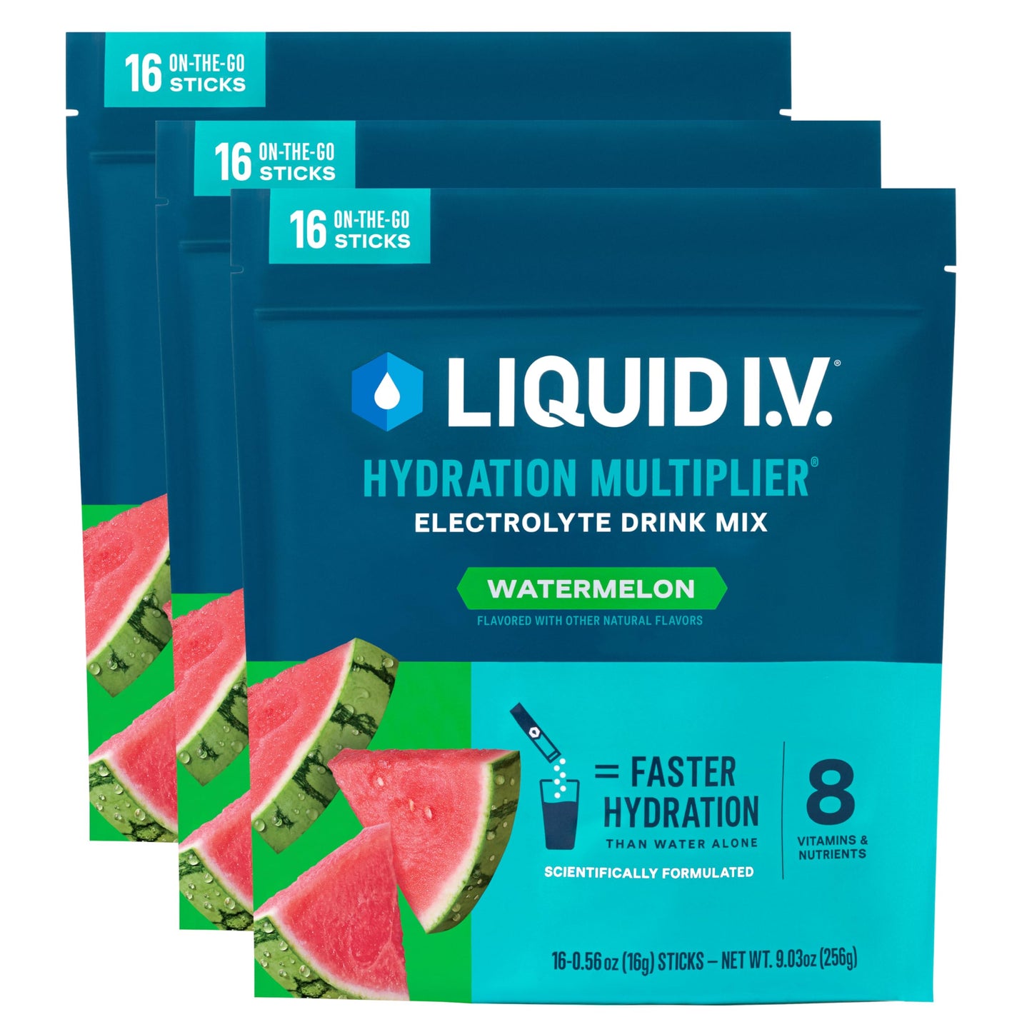 Liquid I.V.® Hydration Multiplier - Watermelon | Electrolyte Powder Drink Mix | 3 Pack (48 Servings) Liquid I.V.US supplements