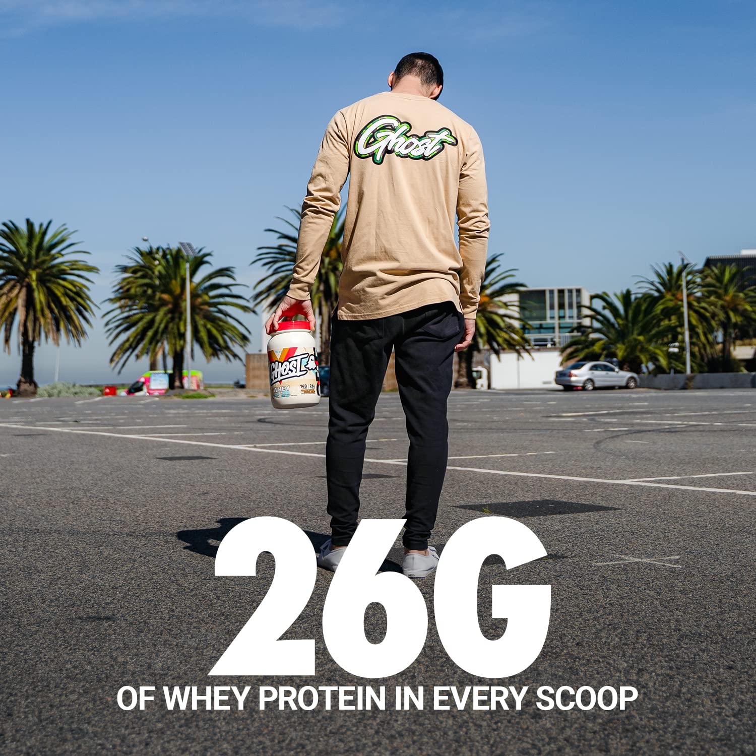 GHOST Whey Protein Powder, Peanut Butter Cereal Milk - 2LB Tub, 26G of Protein GHOSTUS supplements