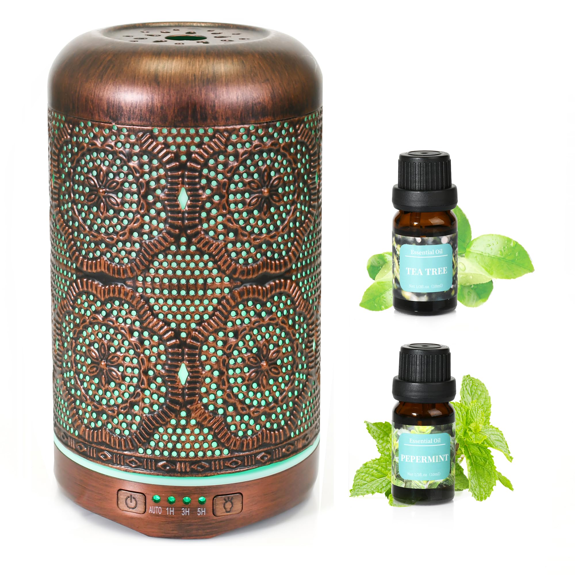 Essential Oil Diffuser, Upgraded Metal Diffusers with Lavender Lemon Essential Oils, 250ml BAIESHIJIAu supplements