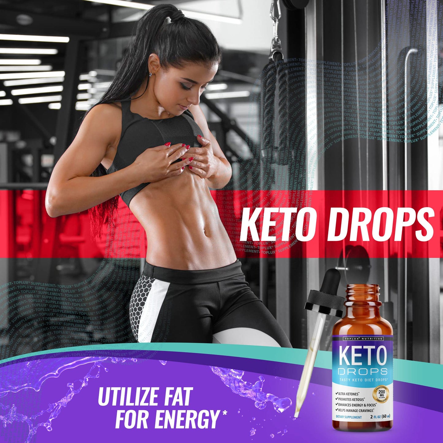 Keto Diet Drops Weight Loss Ketogenic Supplement - Premium Fat Burner Formula TopluxUS supplements