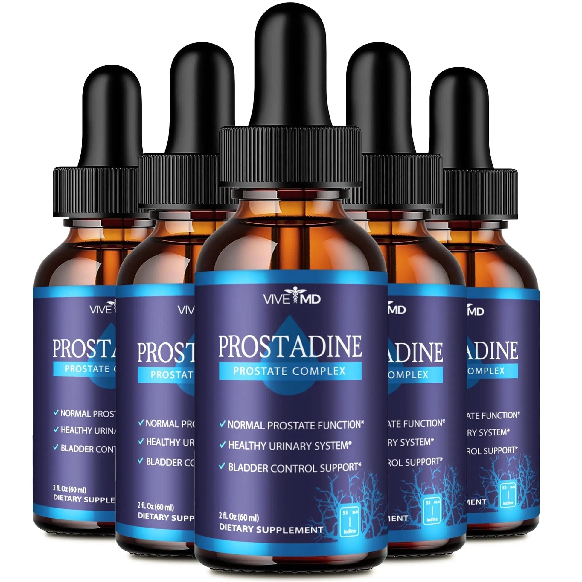 VIVE MD Prostadine Drops for Prostate Health, Bladder Urinating Issues - Prostadine Official Drop Formula - Extra Strength with Pomegranate, Prostadine Reviews (Package of 5) VIVE MDAu supplements