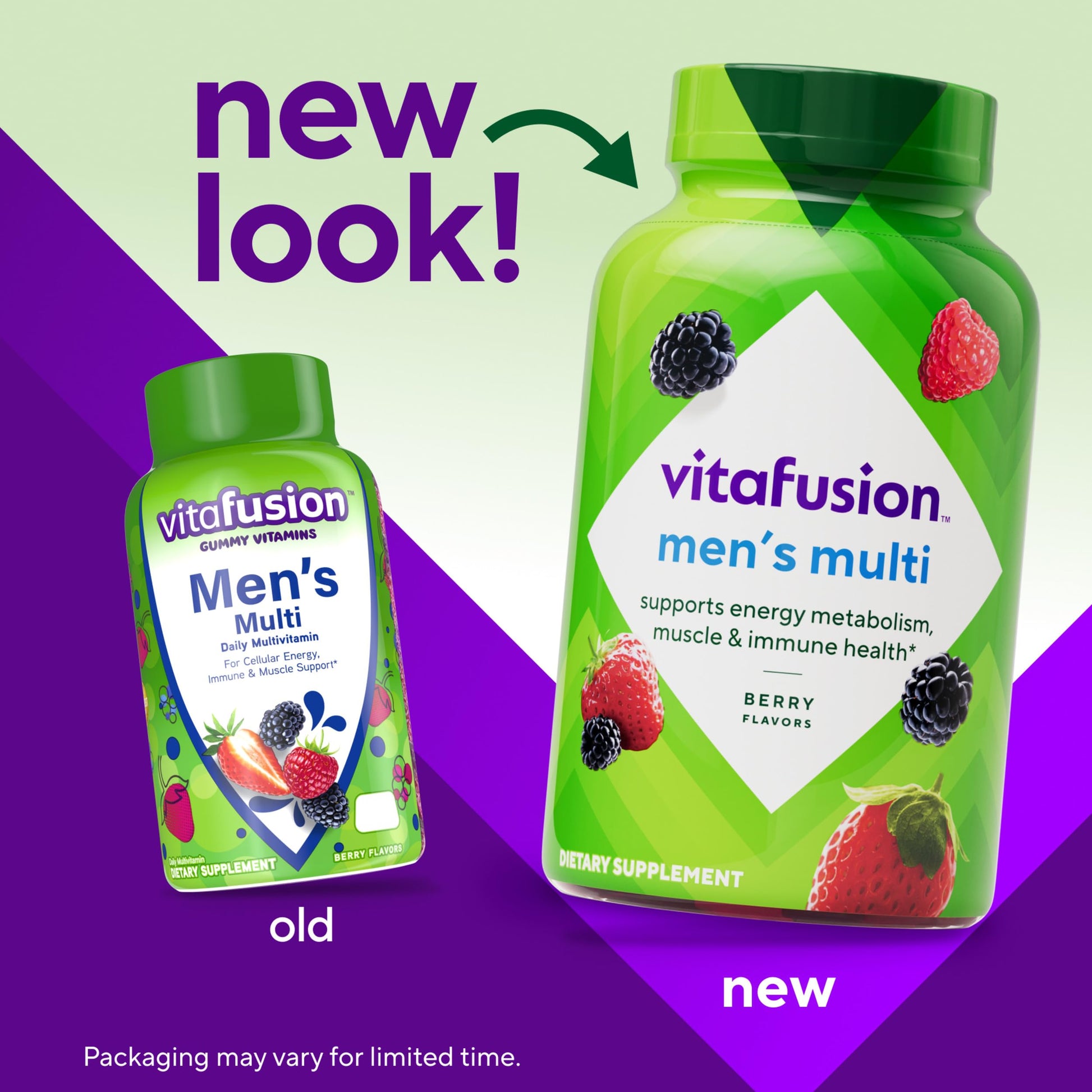 vitafusion Adult Gummy Vitamin Supplement for Men, Berry Flavored, A, C, D, E, B6, B12, Daily, 120 Count, 60 Day Supply VitafusionAu supplements