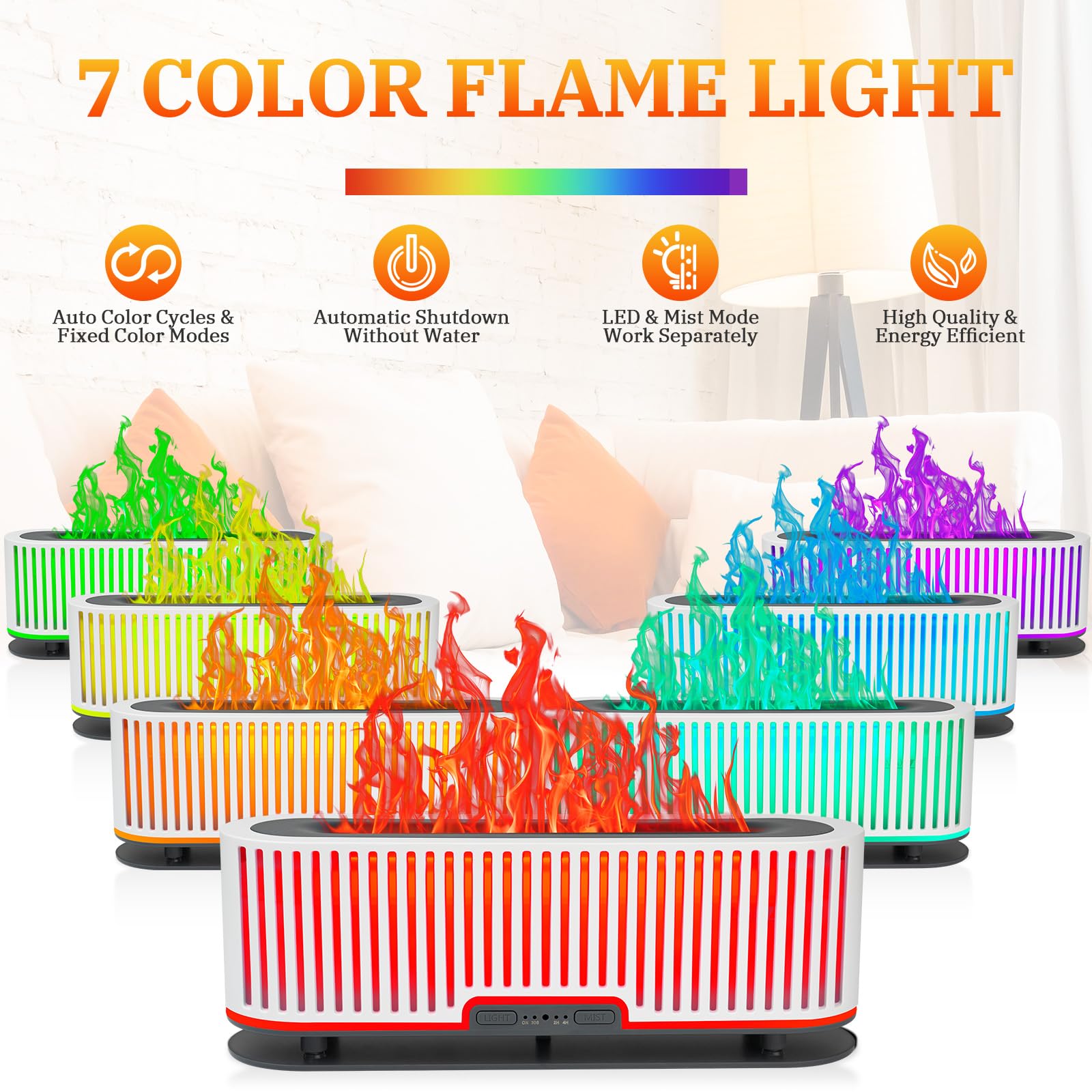 Comfynest Colorful Flame Air Aroma Diffuser Humidifier 7 Flame Colors,200ml Essential Oil ComfynestAu supplements
