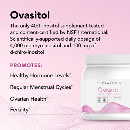 Theralogix Ovasitol Inositol Powder - 180 Servings - Myo-Inositol & D-Chiro Inositol TheralogixUS supplements