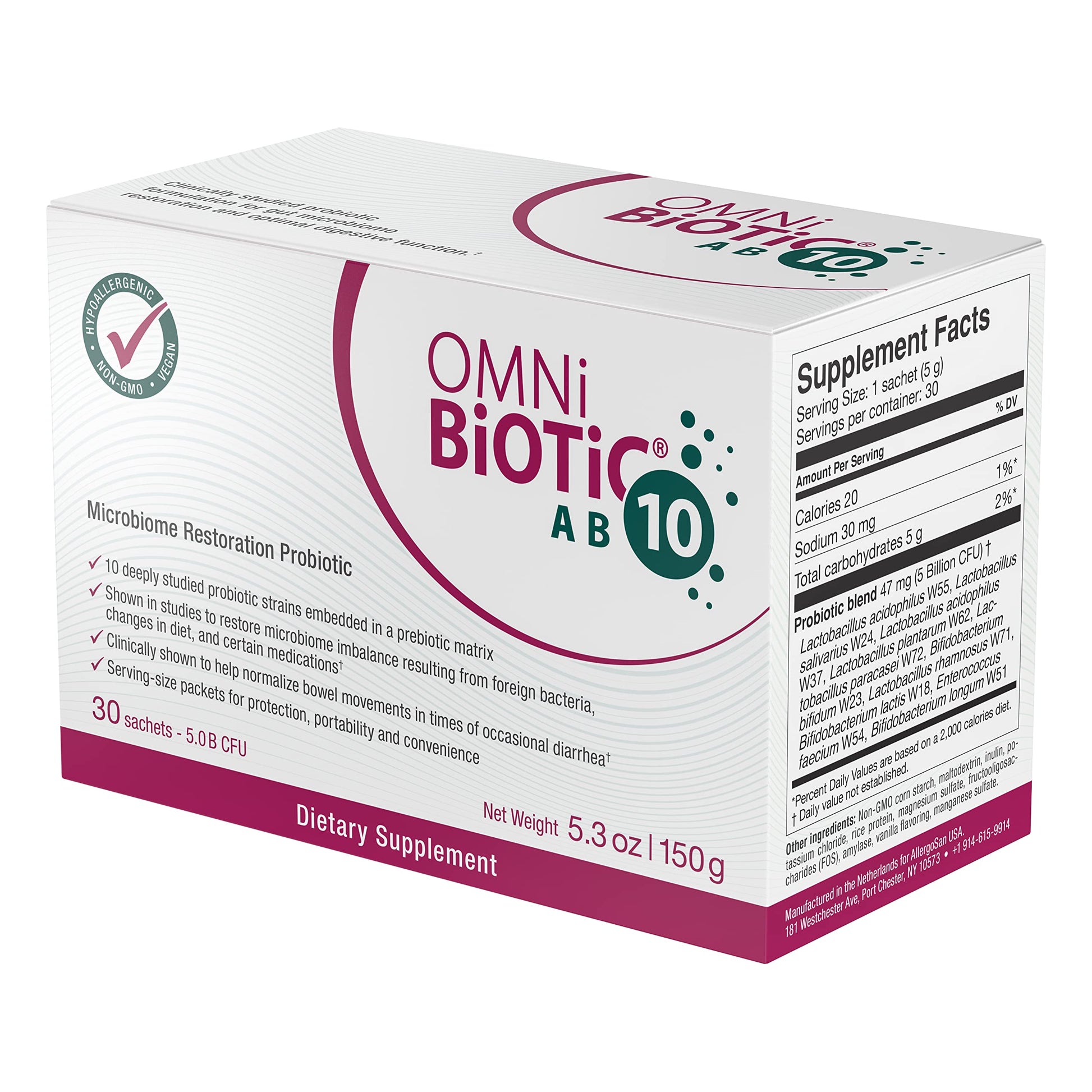 OMNi BiOTiC AB 10 - Clinically Tested Restorative Probiotic - Supports & Restores Gut Flora & Digestion OMNi BiOTiCAu supplements