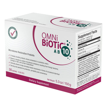 OMNi BiOTiC AB 10 - Clinically Tested Restorative Probiotic - Supports & Restores Gut Flora & Digestion OMNi BiOTiCAu supplements