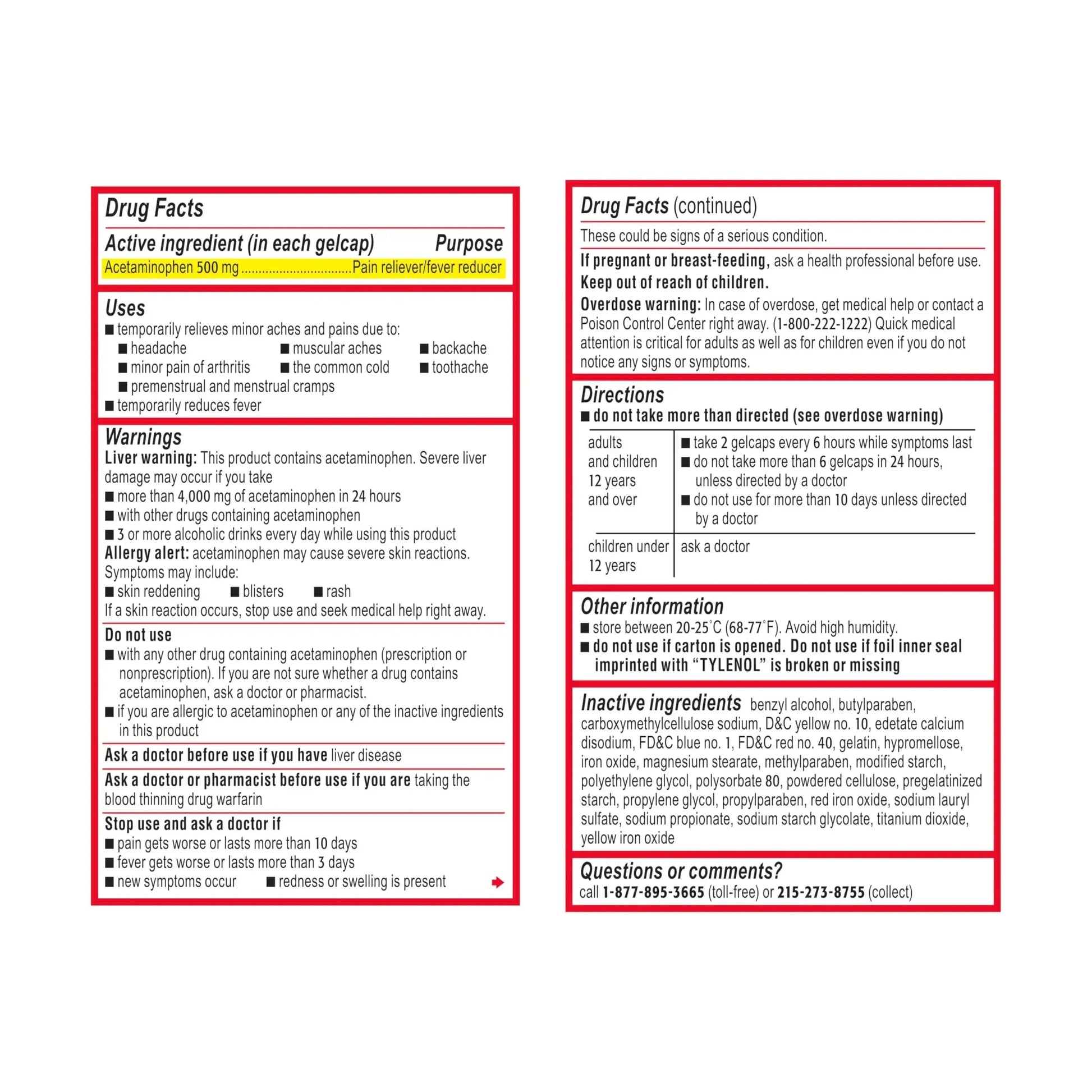 Tylenol Extra Strength Acetaminophen Rapid Release Gels, Fast, Strong Pain Relief, Fever Reducer, 500 mg Gelcaps with Laser‑Drilled Holes for Fast Release, OTC Medicine, 100 Count TylenolAu supplements
