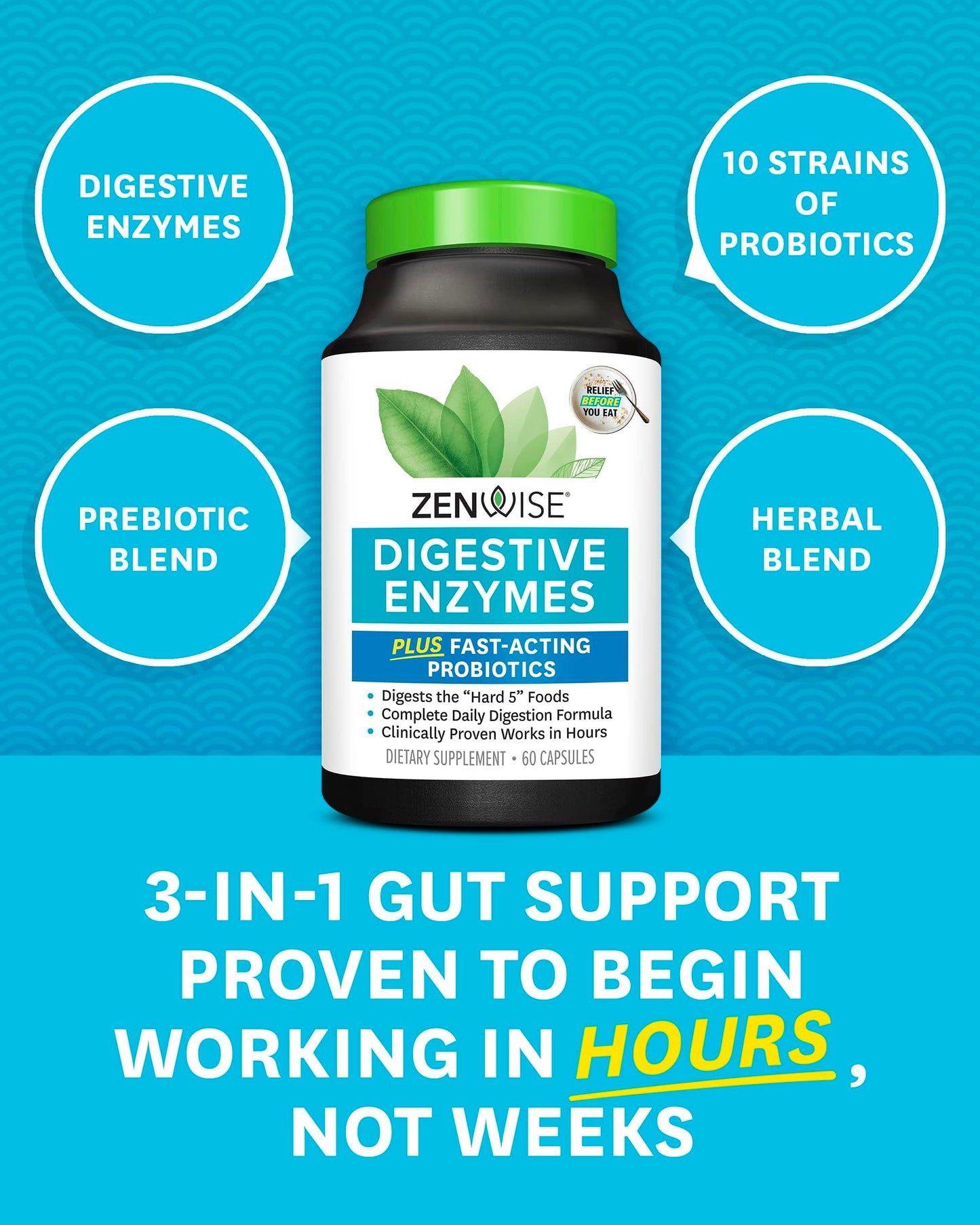 Zenwise Health Digestive Enzymes - Probiotic Multi Enzymes with Probiotics Zenwise HealthUS supplements