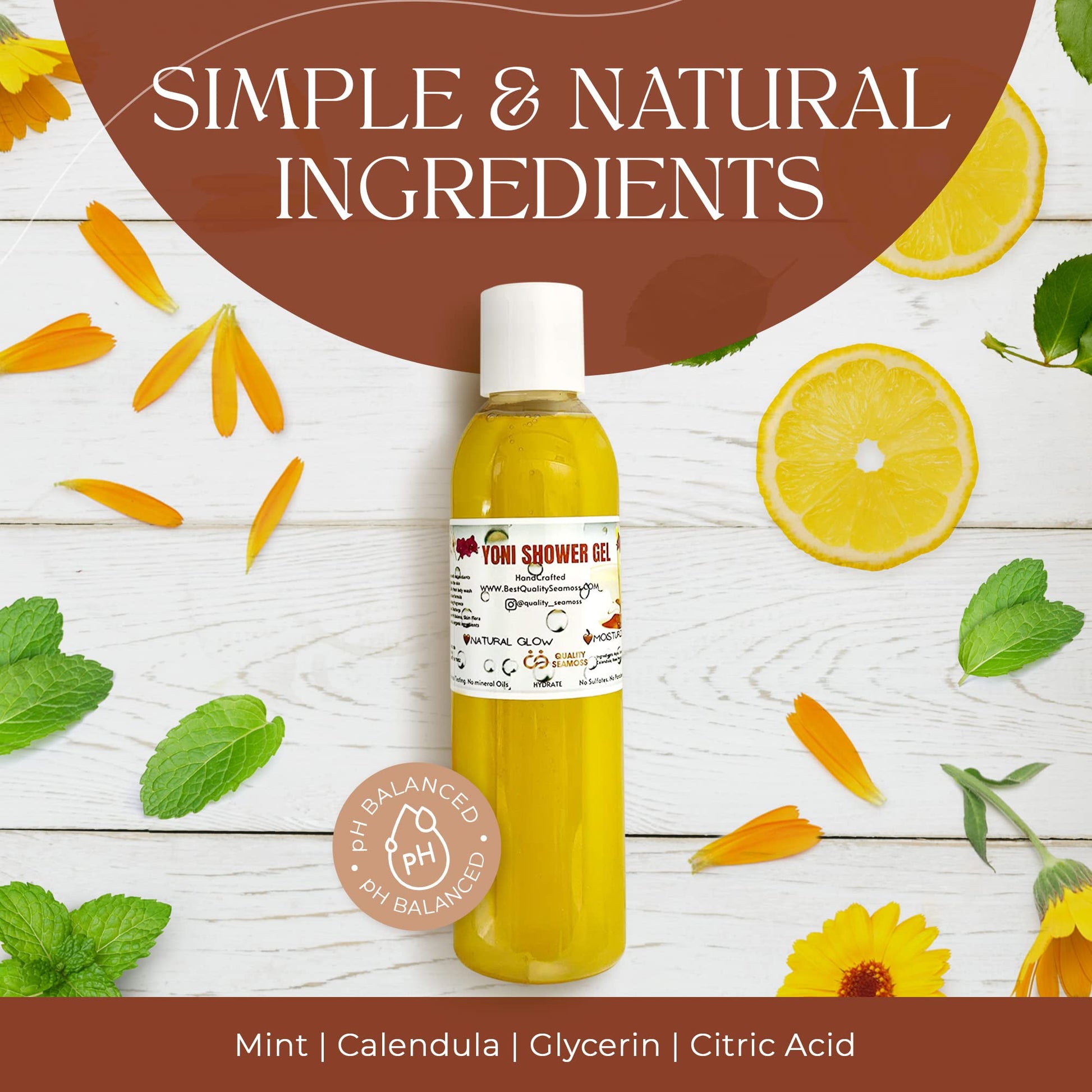 Ph Balance Feminine Wash - Vee Health & Yoni Wash Shower Gel- Use with Yoni Oil. Moisturizing Calendula Quality Seamoss and Yoni OilAu supplements