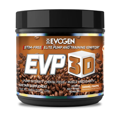 Evogen EVP 3D Caramel Frappe | Xtreme Stimulant Free Pre-Workout Powder, Arginine Nitrate EvogenUS supplements