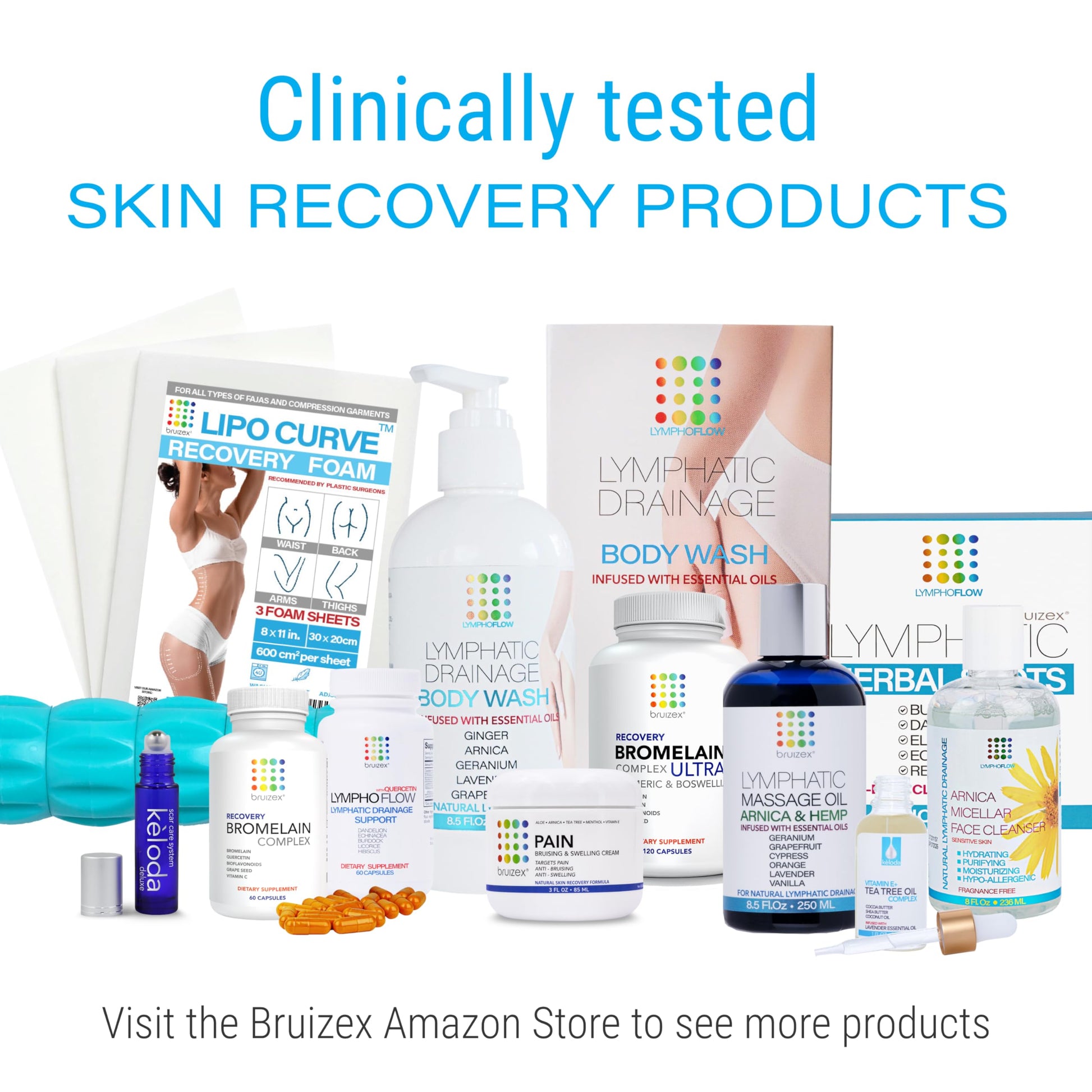 Bruizex Bromelain & Quercetin Recovery Complex - Post Surgery Recovery Bruising, Swelling Relief, Lymphatic Drainage - Post 360 lipo, BBL, Liposuction, Tummy Tuck - Non GMO - 60 Capsules BruizexAu supplements