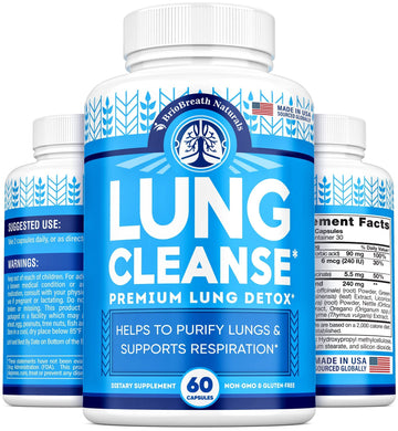 Lung Support Supplement - Natural Capsules for Lung Cleanse and Detox BRIOBREATH NATURALSUS supplements
