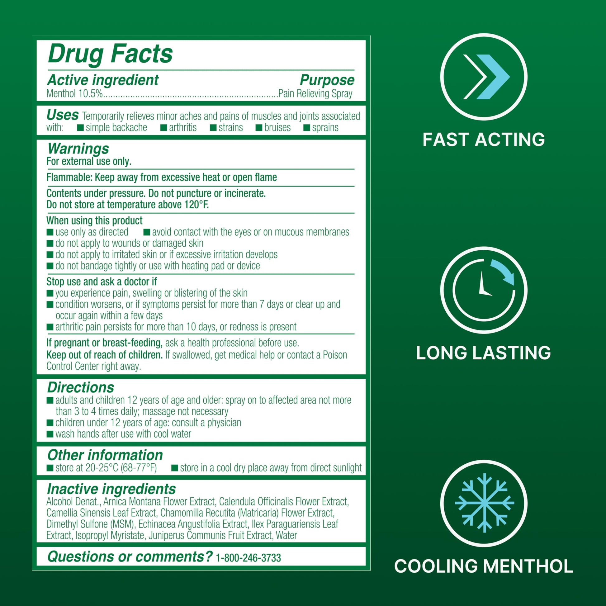 Biofreeze Pain Relief Spray, Arthritis Pain Reliever, Knee & Lower Back Pain Relief, Sore Muscle Relief, Neck Pain Relief, 2 Pack (4 FL OZ Biofreeze Menthol Spray) BiofreezeAu supplements