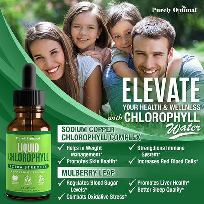 Premium Chlorophyll Liquid Drops - 100% Natural & Gluten Free Liquid Chlorophyll Purely OptimalUS supplements
